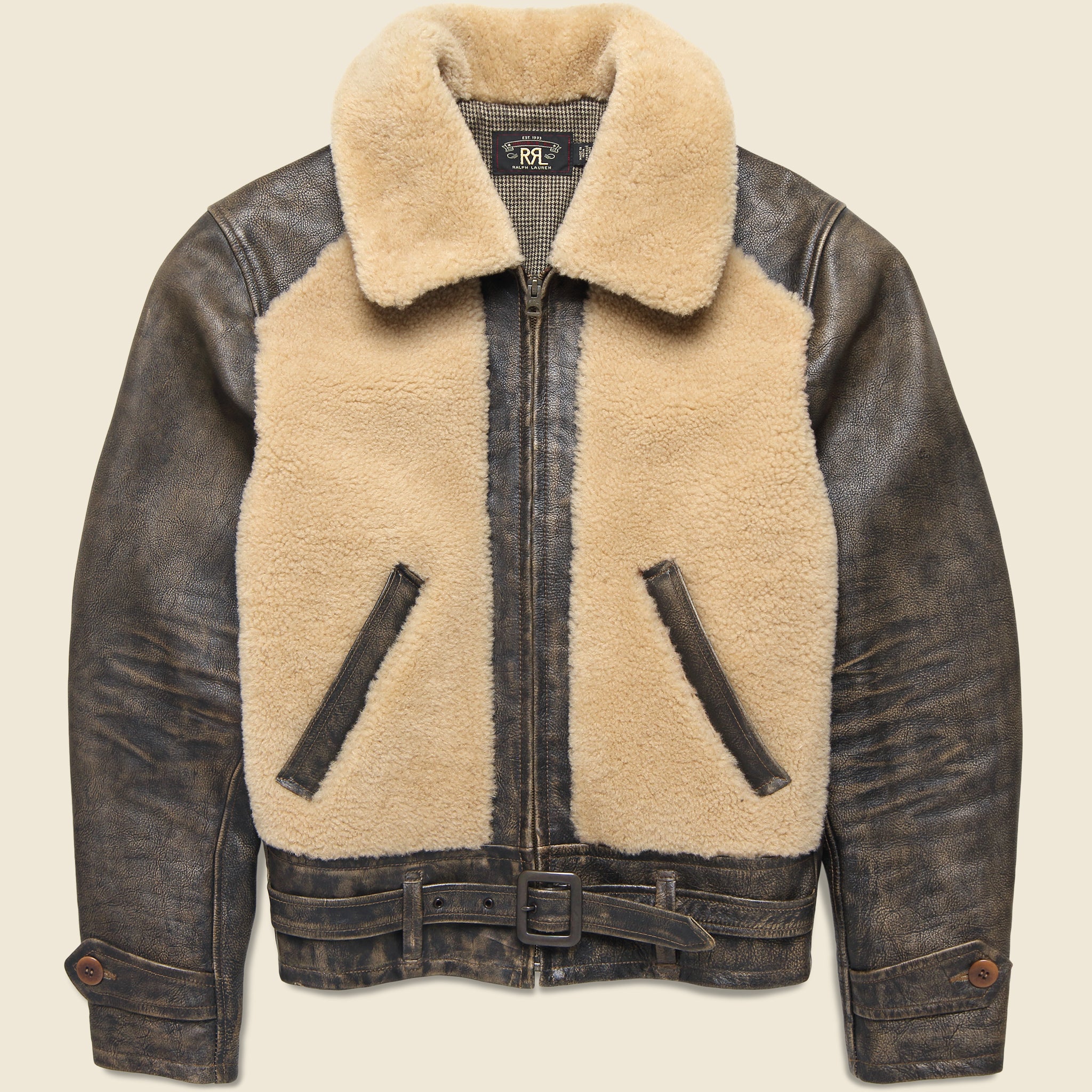 Geronimo Moto Jacket - Brown - RRL - STAG Provisions - Outerwear - Coat / Jacket
