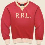 Logo Sweatshirt - Red - RRL - STAG Provisions - Tops - Fleece / Sweatshirt