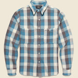 Craftsman Sport Shirt - Blue - RRL - STAG Provisions - Tops - L/S Woven - Plaid