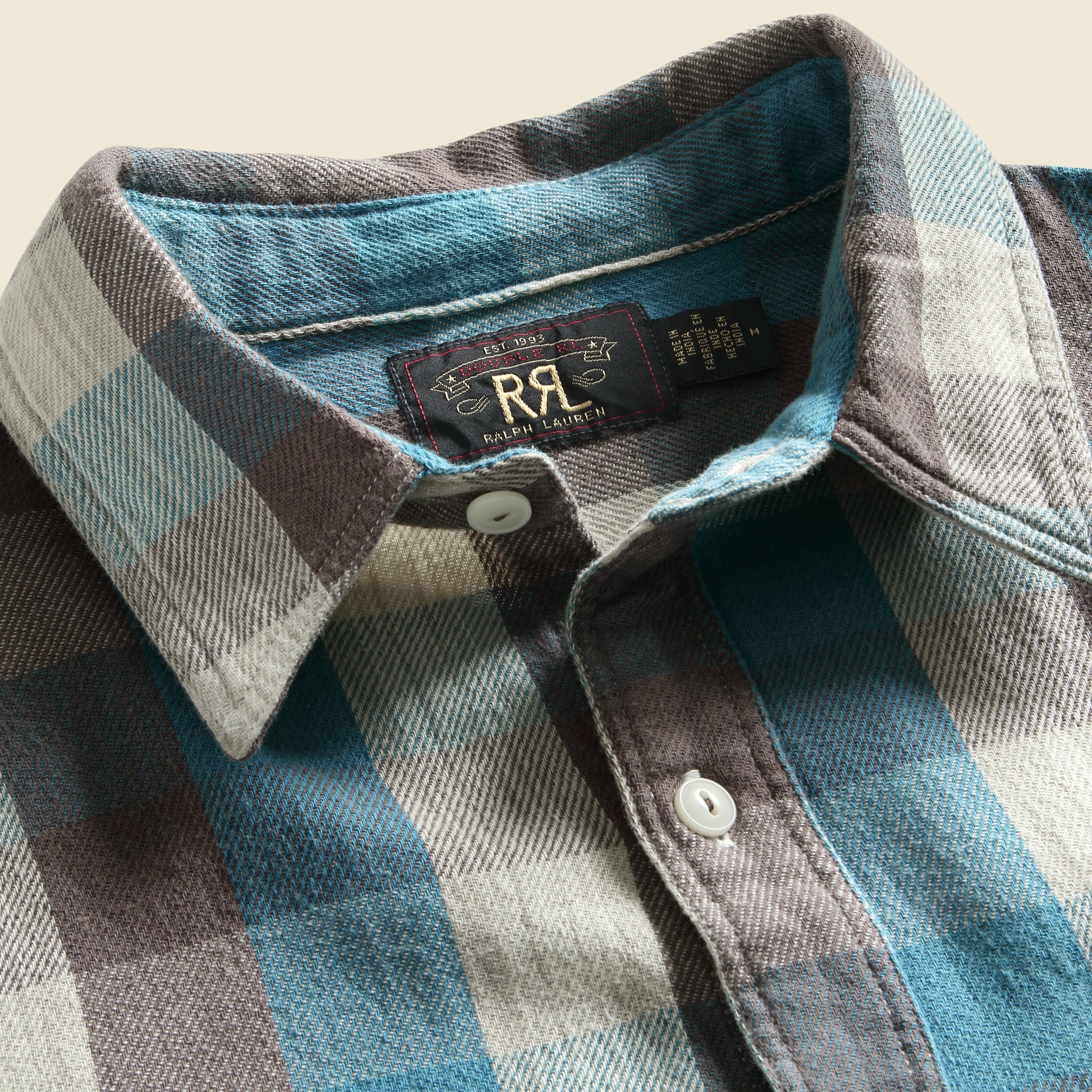 
                          Craftsman Sport Shirt - Blue - RRL - STAG Provisions - Tops - L/S Woven - Plaid
                        