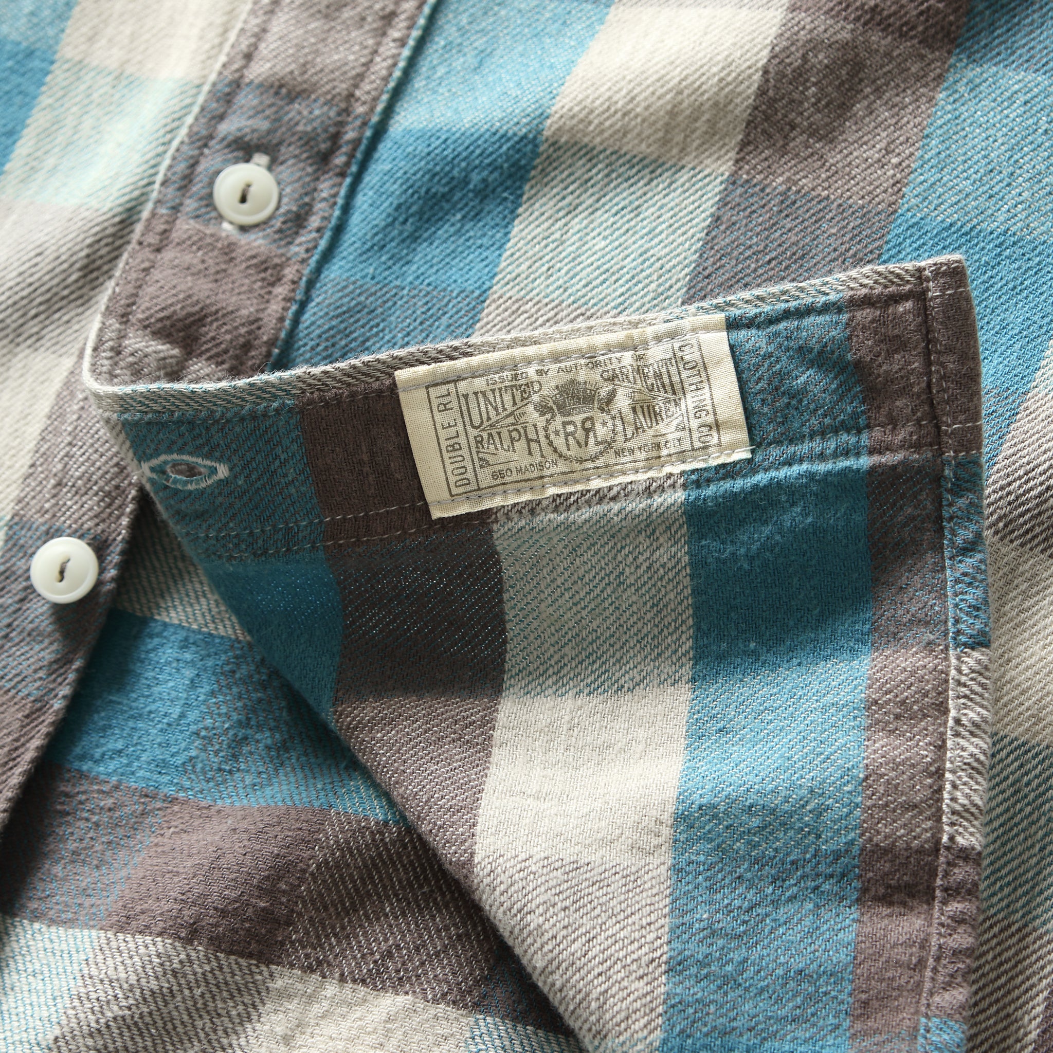 
                          Craftsman Sport Shirt - Blue - RRL - STAG Provisions - Tops - L/S Woven - Plaid
                        