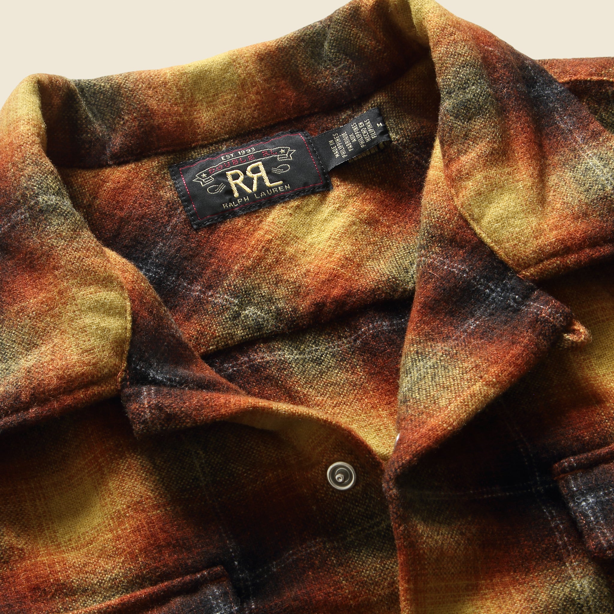 
                          Jesse Sport Shirt - Orange - RRL - STAG Provisions - Tops - L/S Woven - Plaid
                        