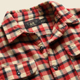 Matlock Sport Shirt - Red - RRL - STAG Provisions - Tops - L/S Woven - Plaid