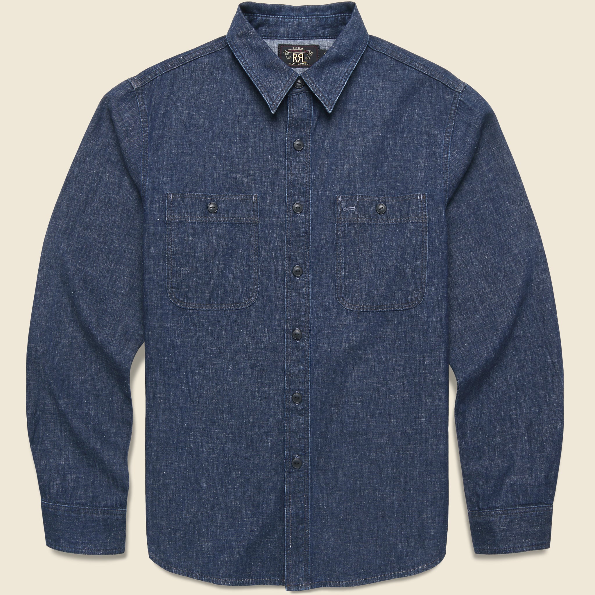 Craftsman Denim Workshirt - Indigo Rinse - RRL - STAG Provisions - Tops - L/S Woven - Solid