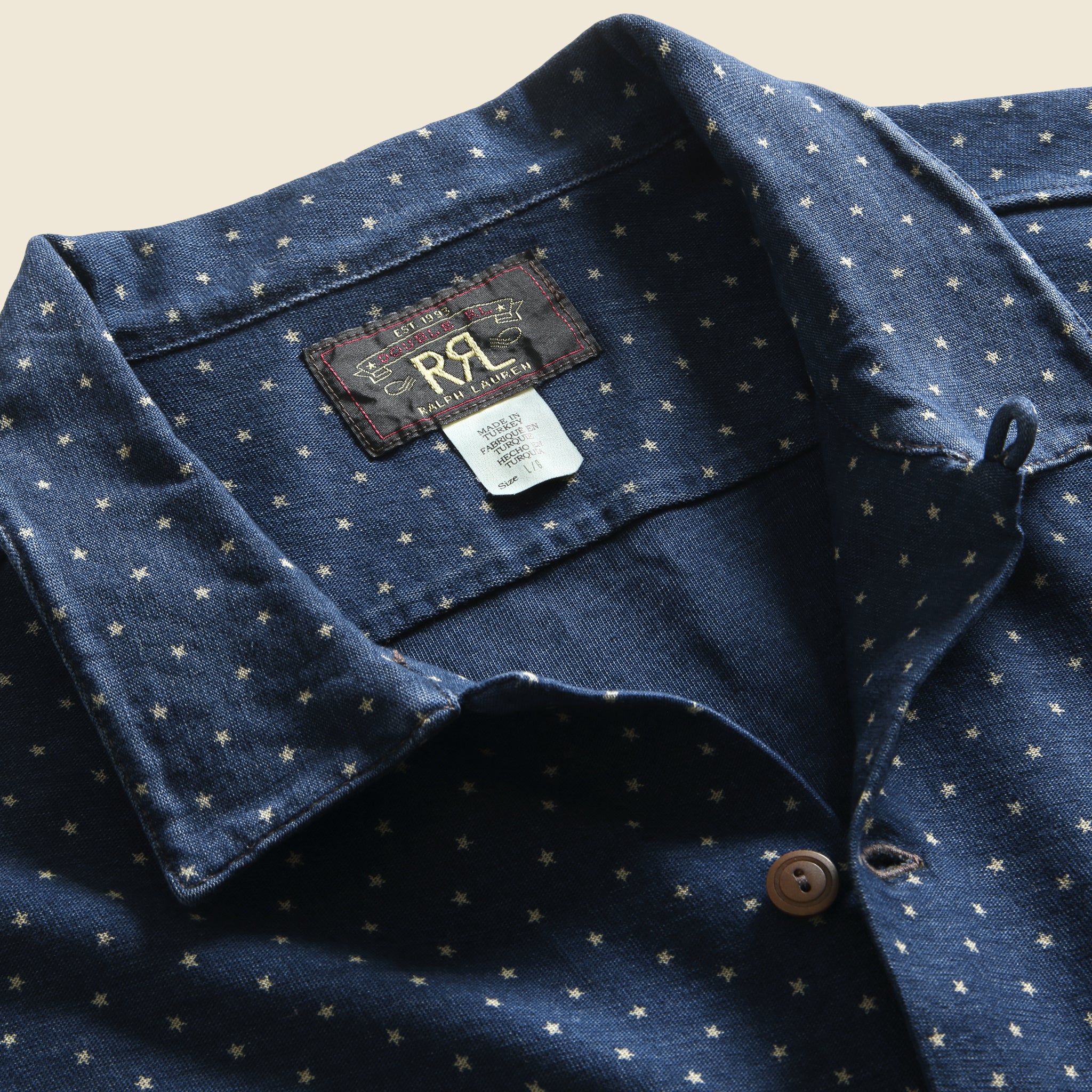 
                          Harold Camp Shirt - Indigo - RRL - STAG Provisions - Tops - S/S Woven - Other Pattern
                        