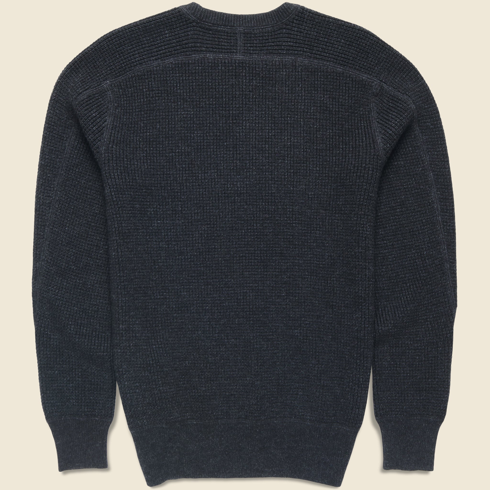 Waffle Knit Sweater - Black - RRL - STAG Provisions - Tops - Sweater