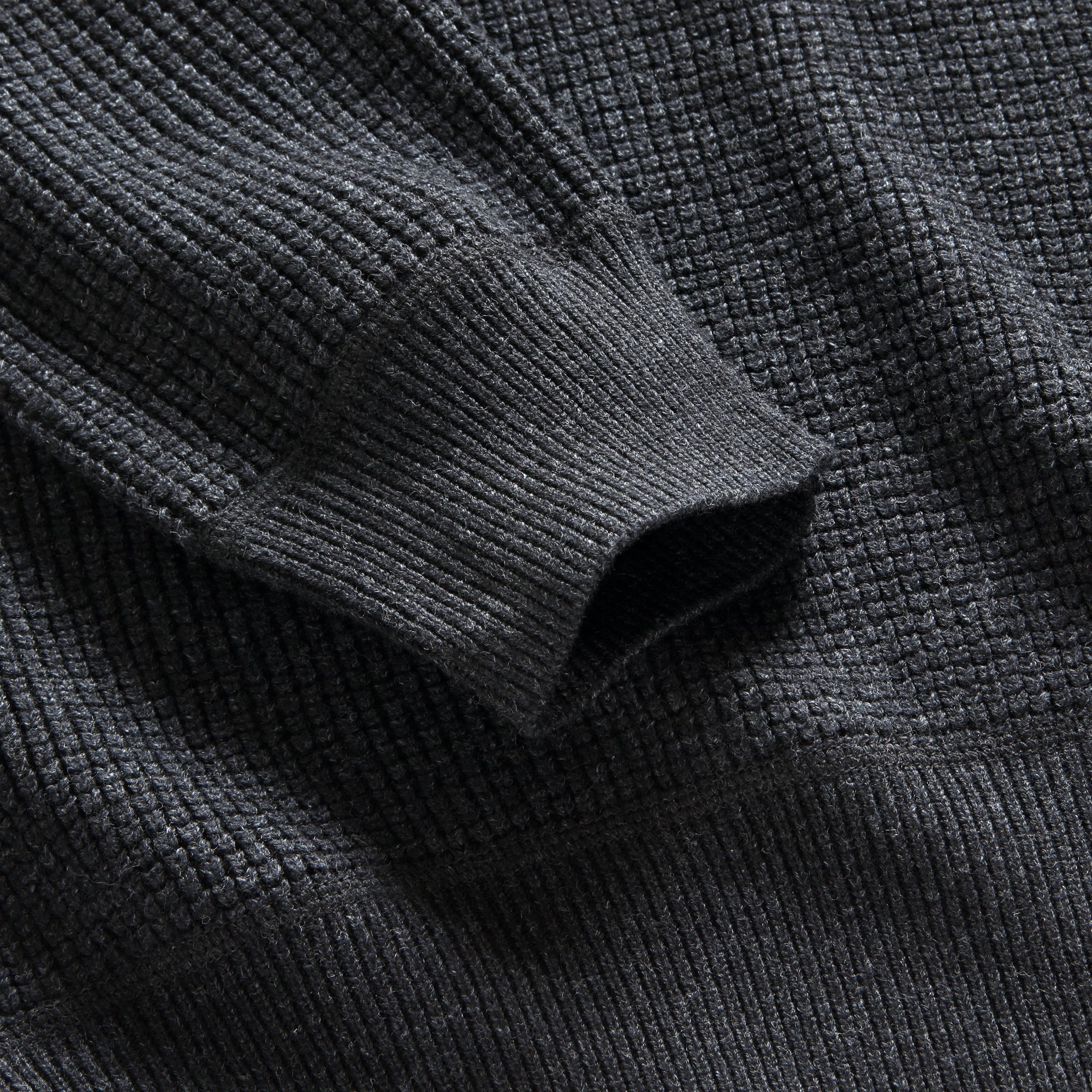 Waffle Knit Sweater - Black - RRL - STAG Provisions - Tops - Sweater