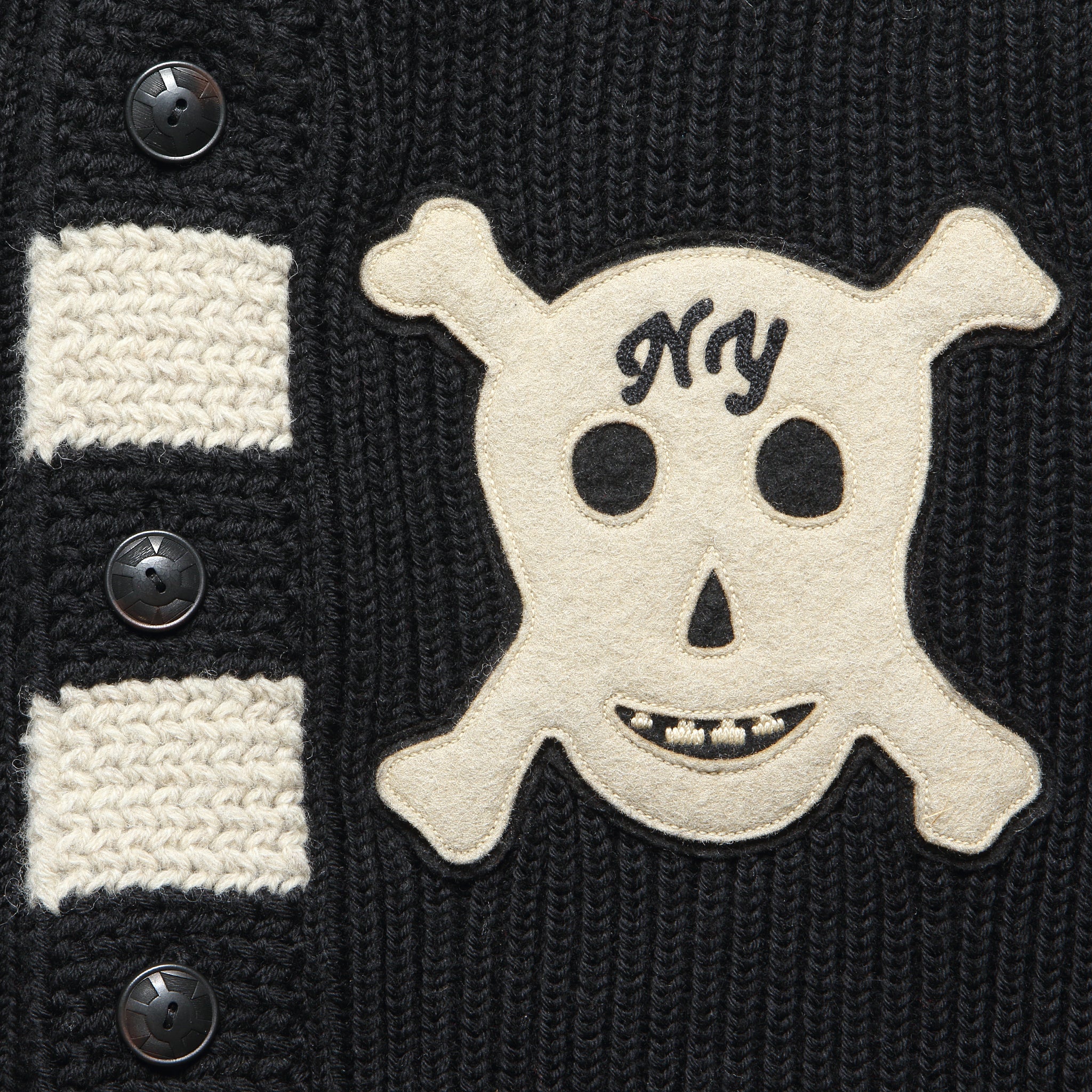 Skull Shawl Cardigan - Black - RRL - STAG Provisions - Tops - Sweater