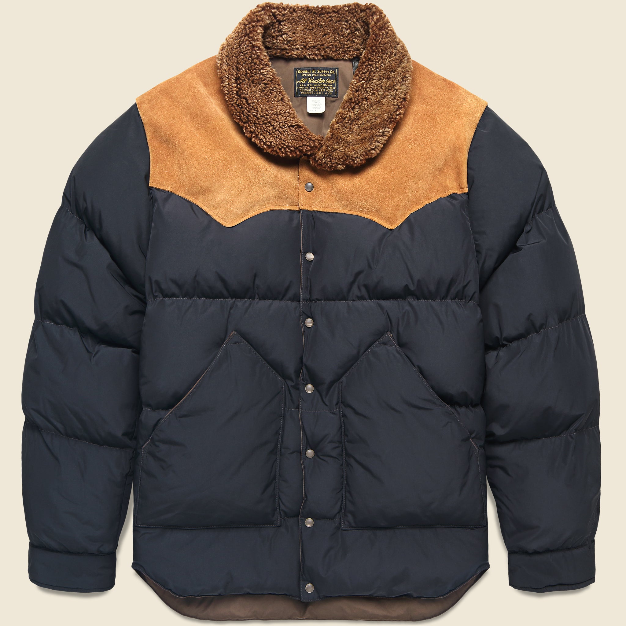 Shearling-Collar Western Jacket - Onyx - RRL - STAG Provisions - Outerwear - Coat / Jacket