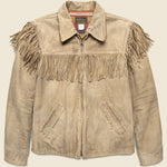 Elkhorn Fringe Suede Jacket - Barley - RRL - STAG Provisions - Outerwear - Coat / Jacket