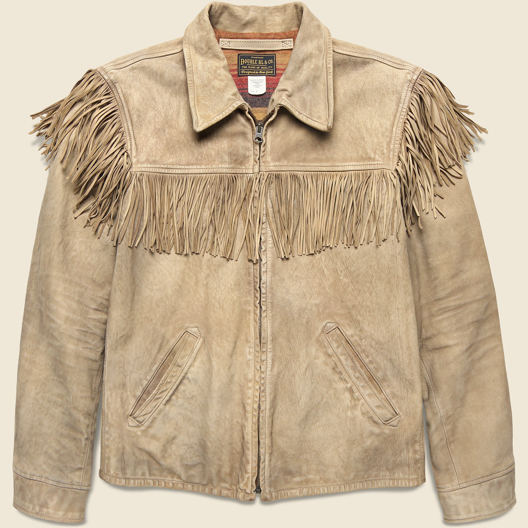 Elkhorn Fringe Suede Jacket - Barley - RRL - STAG Provisions - Outerwear - Coat / Jacket