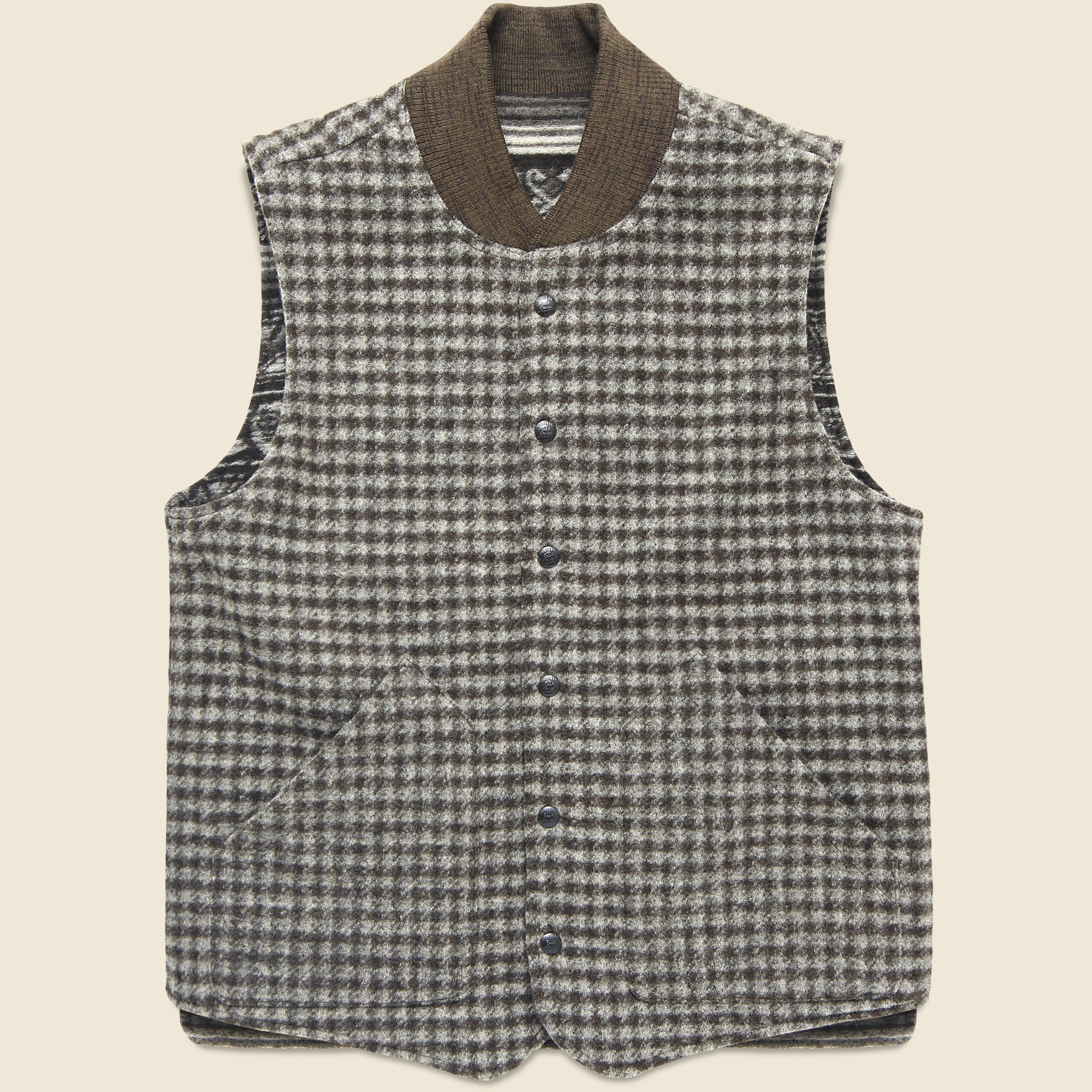 Jacquard Glen Vest - Black - RRL - STAG Provisions - Outerwear - Vest