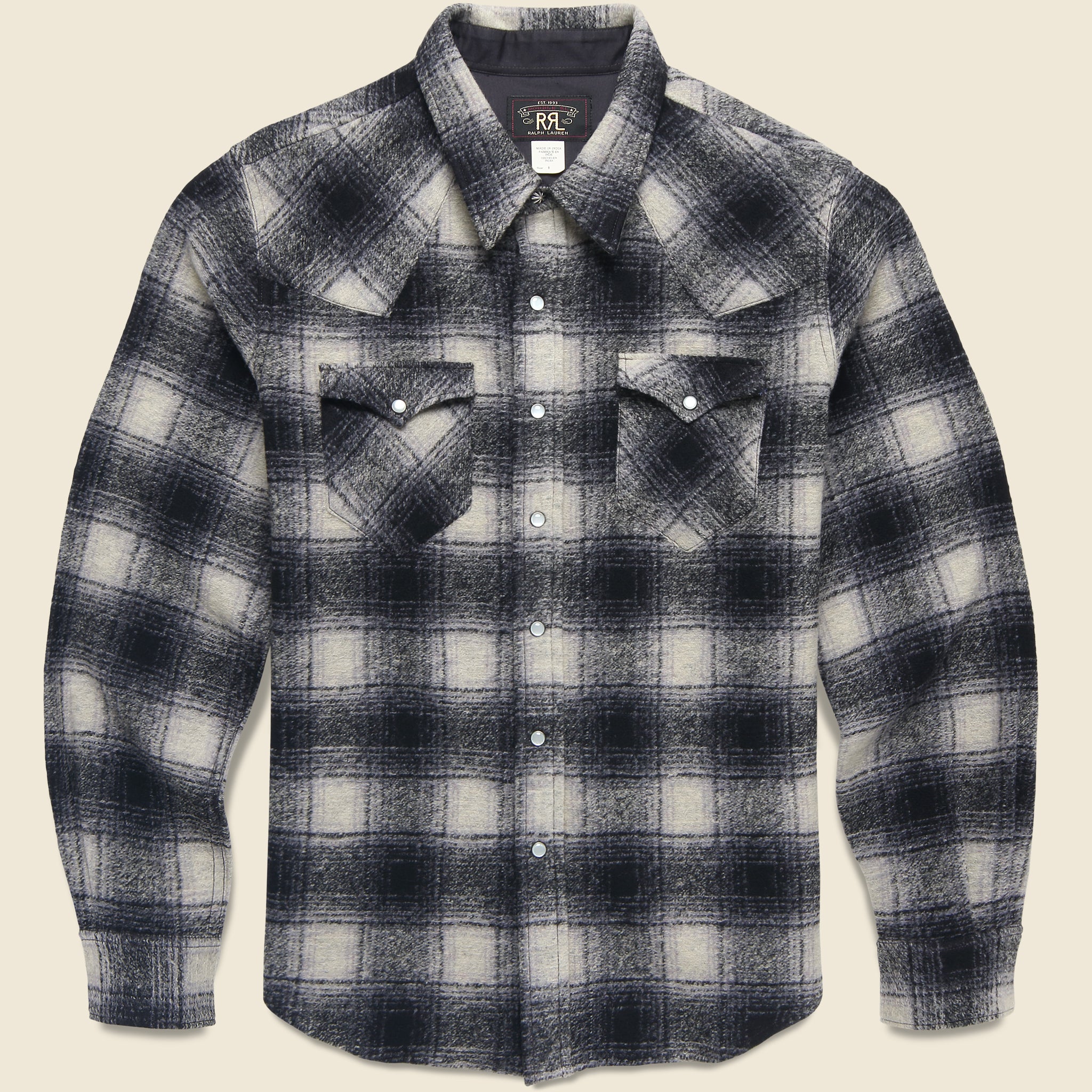 Jacquard Western Overshirt - Black - RRL - STAG Provisions - Tops - L/S Woven - Overshirt