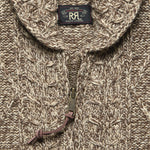 Cable Knit Shawl Sweater - Brown - RRL - STAG Provisions - Tops - Sweater