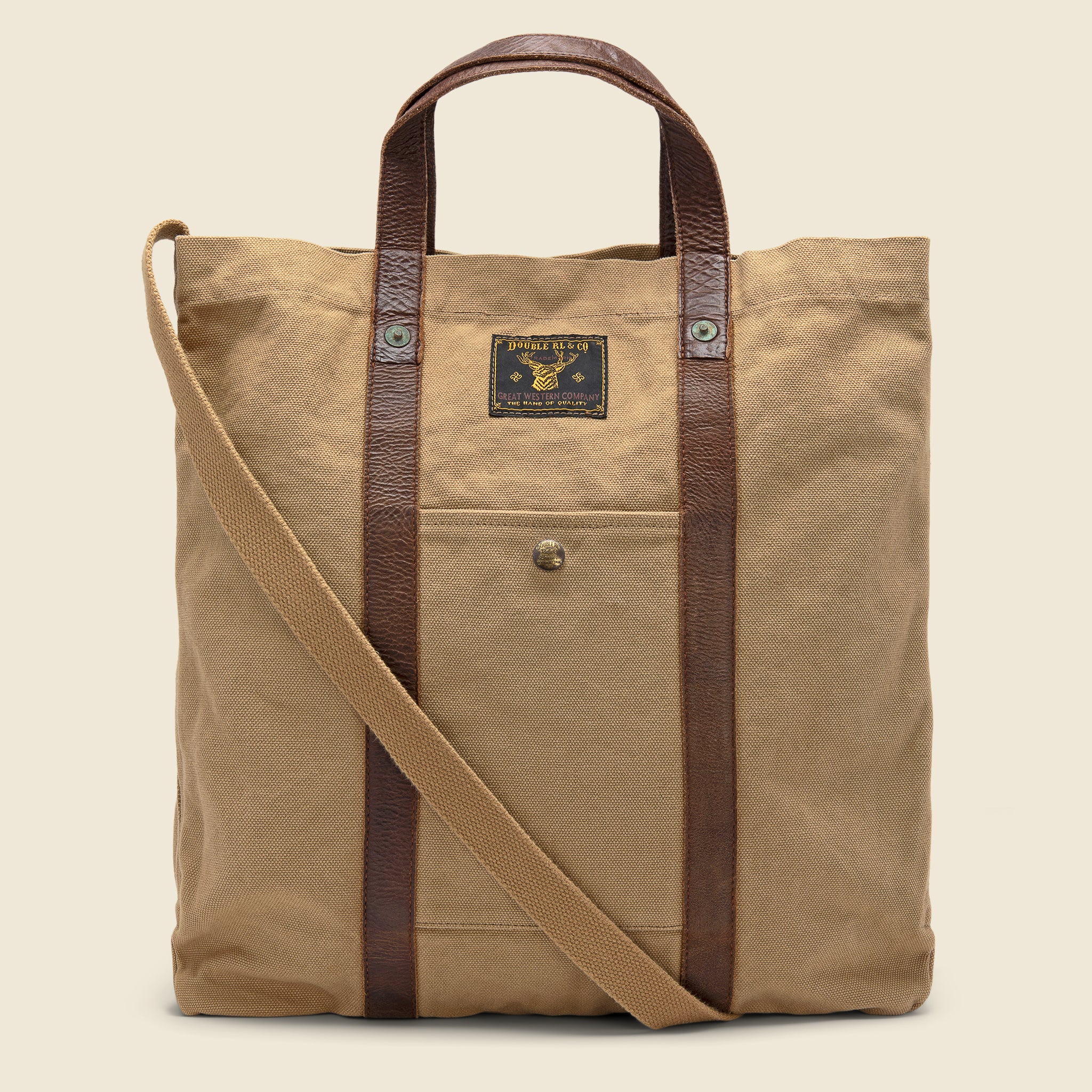 Harley Market Tote Bag - Khaki - RRL - STAG Provisions - Accessories - Bags / Luggage
