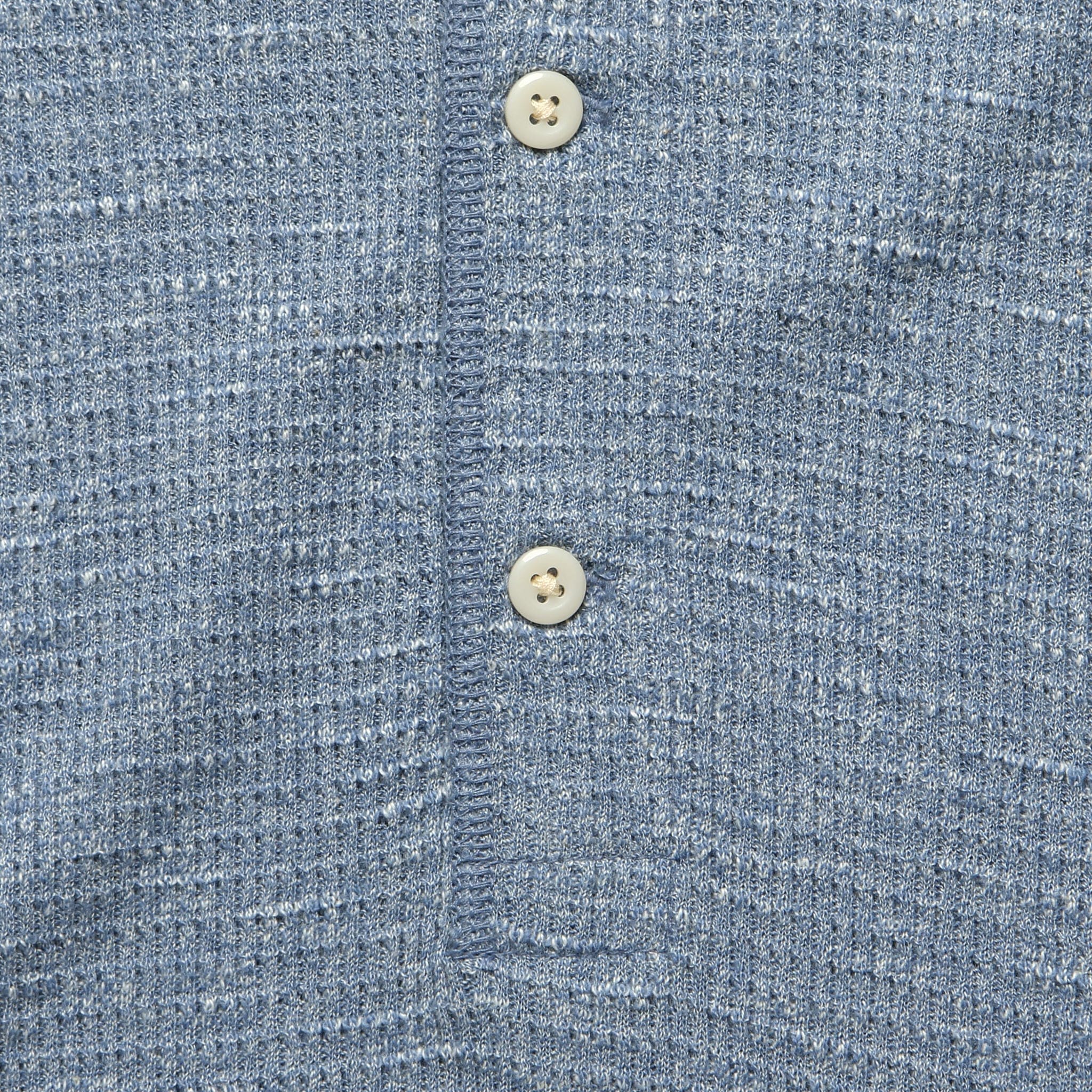 Waffle Henley - Blue Heather - RRL - STAG Provisions - Tops - L/S Knit