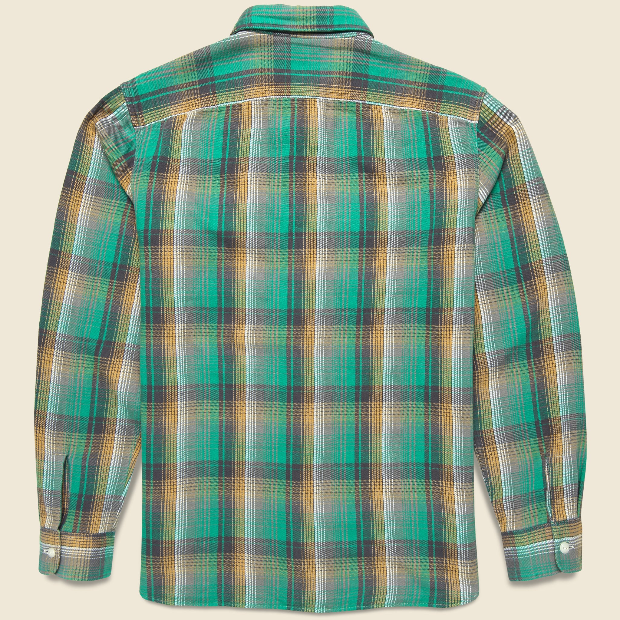Preston Workshirt - Green/Yellow - RRL - STAG Provisions - Tops - L/S Woven - Plaid