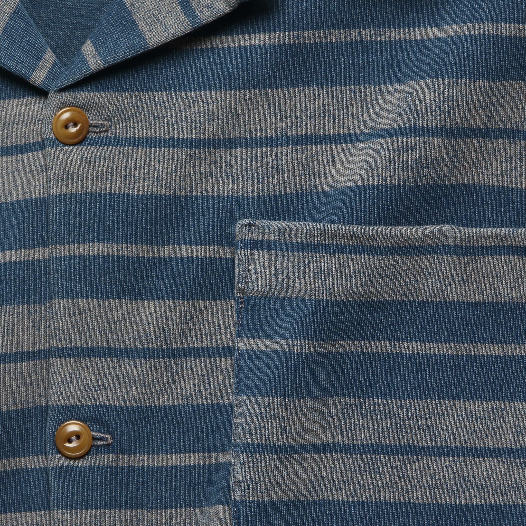 
                          Jasper Camp Shirt - Indigo - RRL - STAG Provisions - Tops - S/S Woven - Stripe
                        