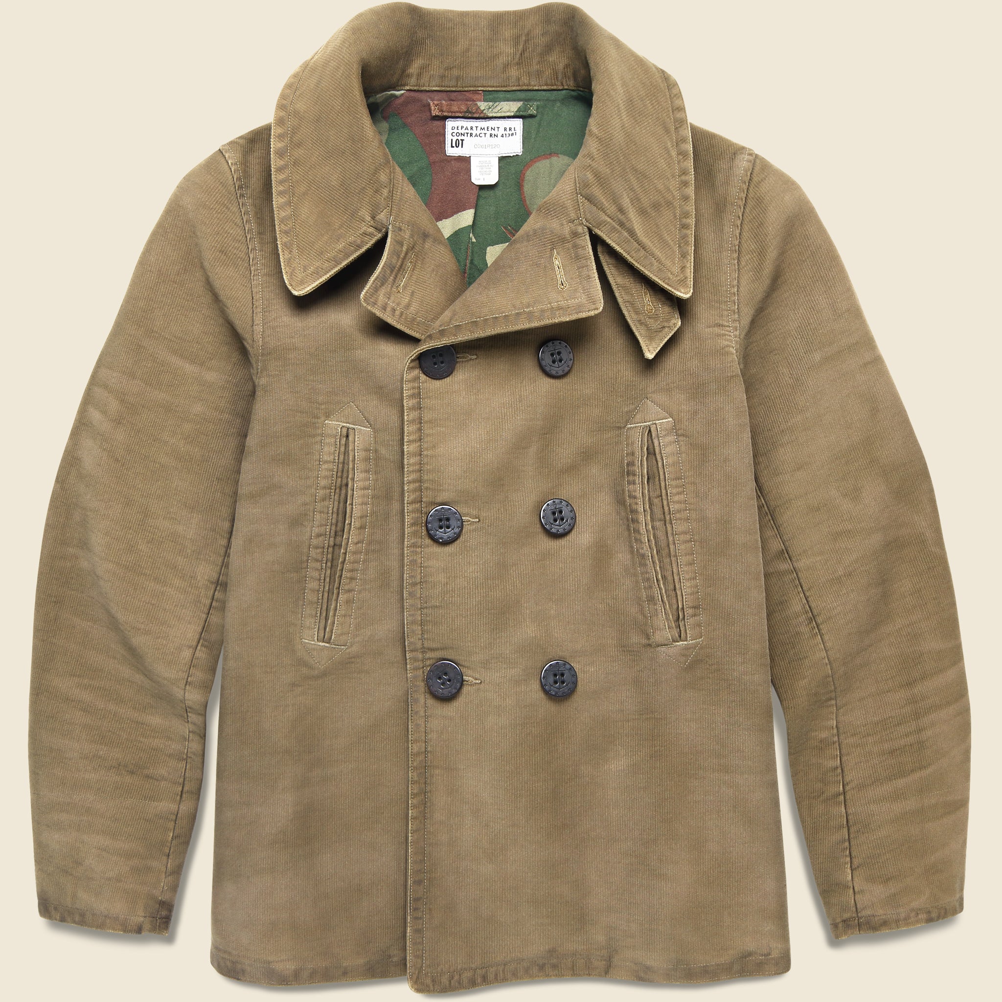 Leahy Junglecloth Peacoat - Olive - RRL - STAG Provisions - Outerwear - Coat / Jacket