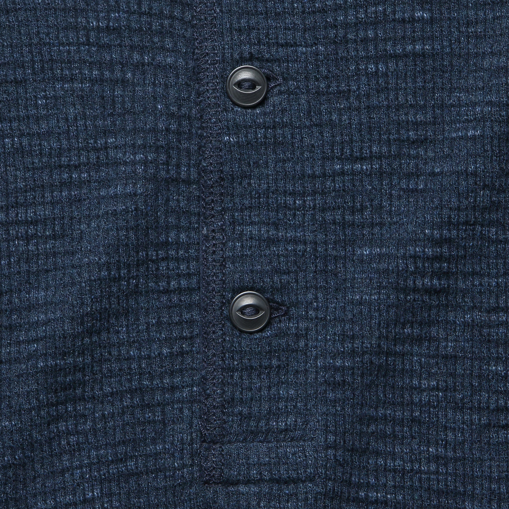 Waffle Knit Henley - Navy Heather - RRL - STAG Provisions - Tops - L/S Knit