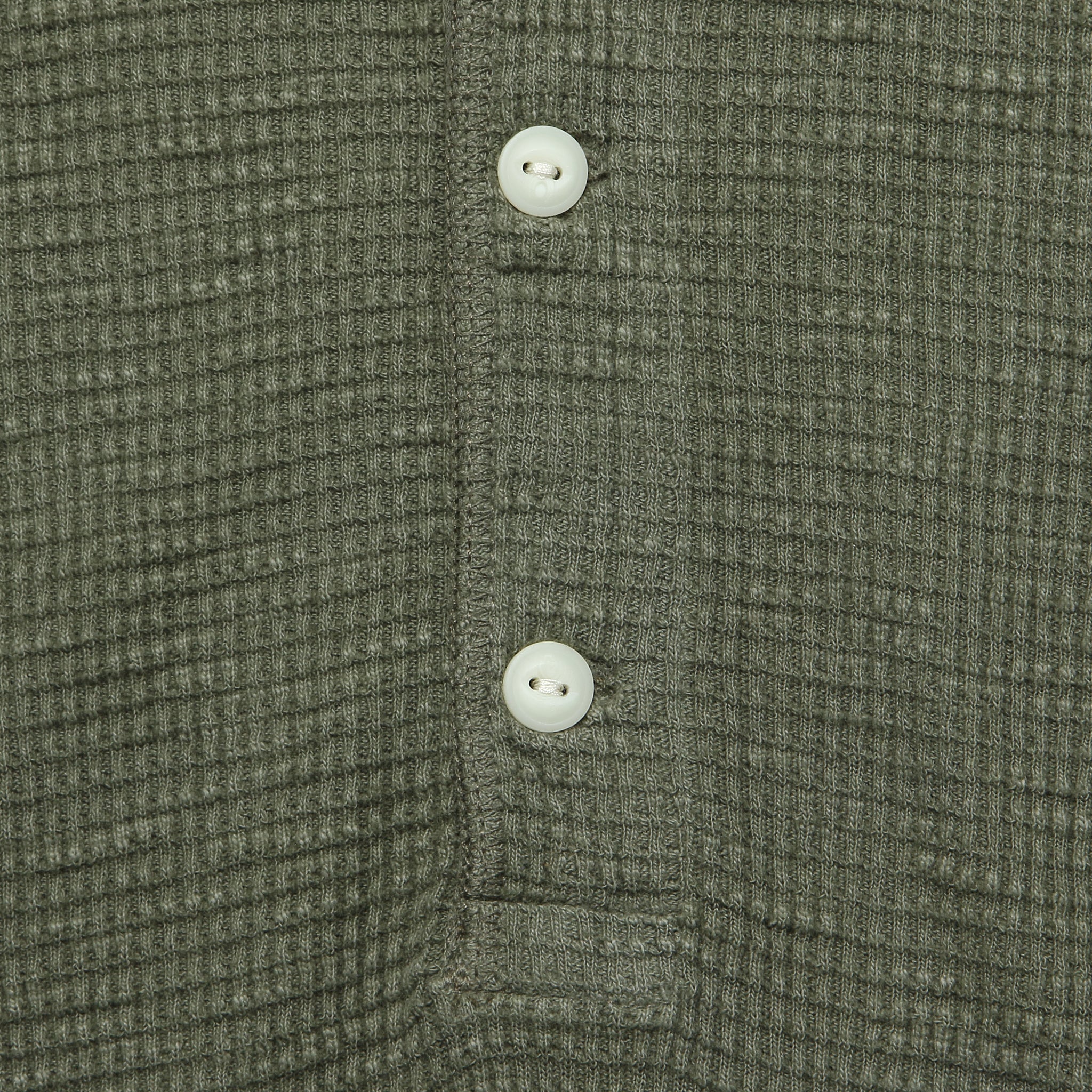 Waffle Knit Henley - Tree Green - RRL - STAG Provisions - Tops - L/S Knit