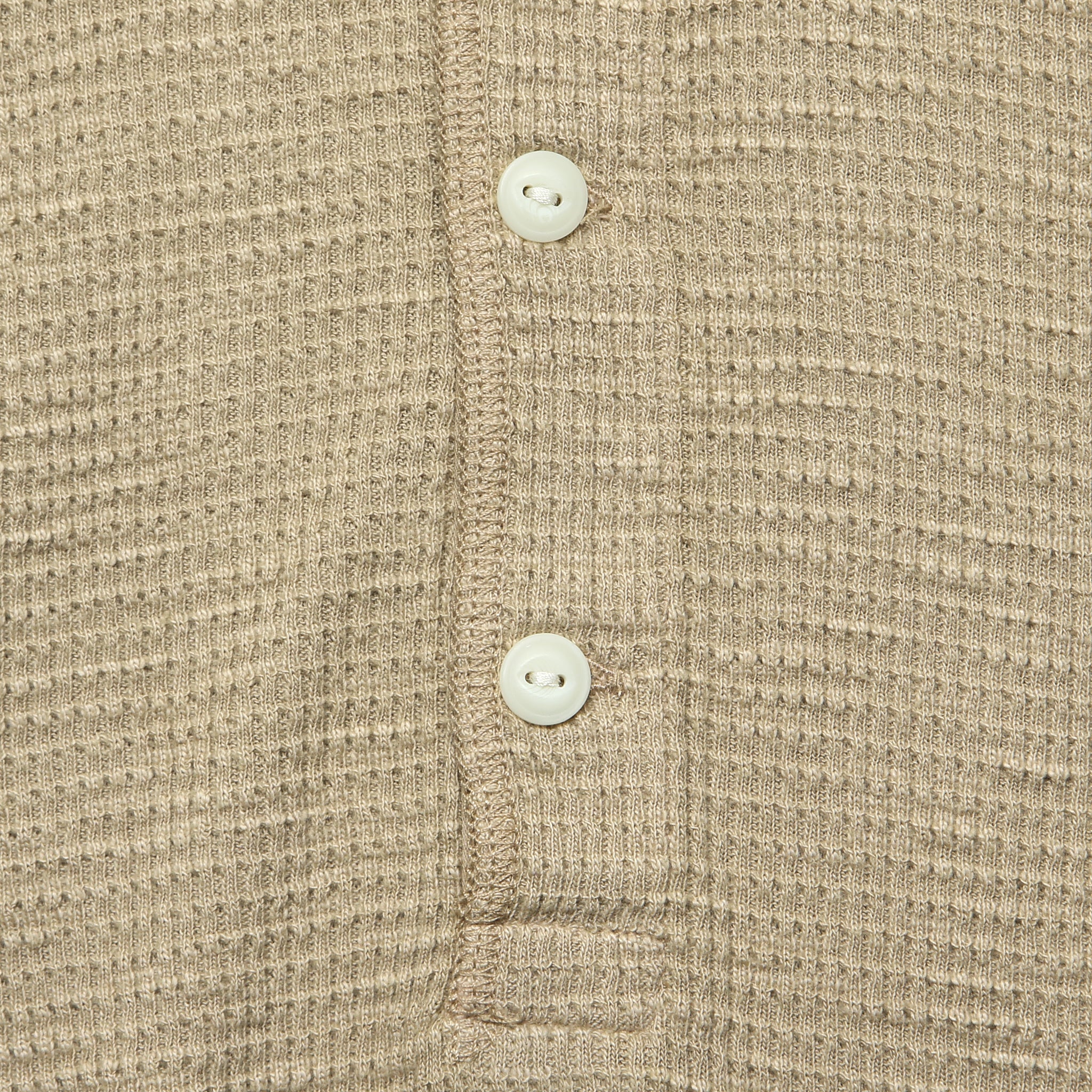 Waffle Knit Henley - Spring Beige - RRL - STAG Provisions - Tops - L/S Knit
