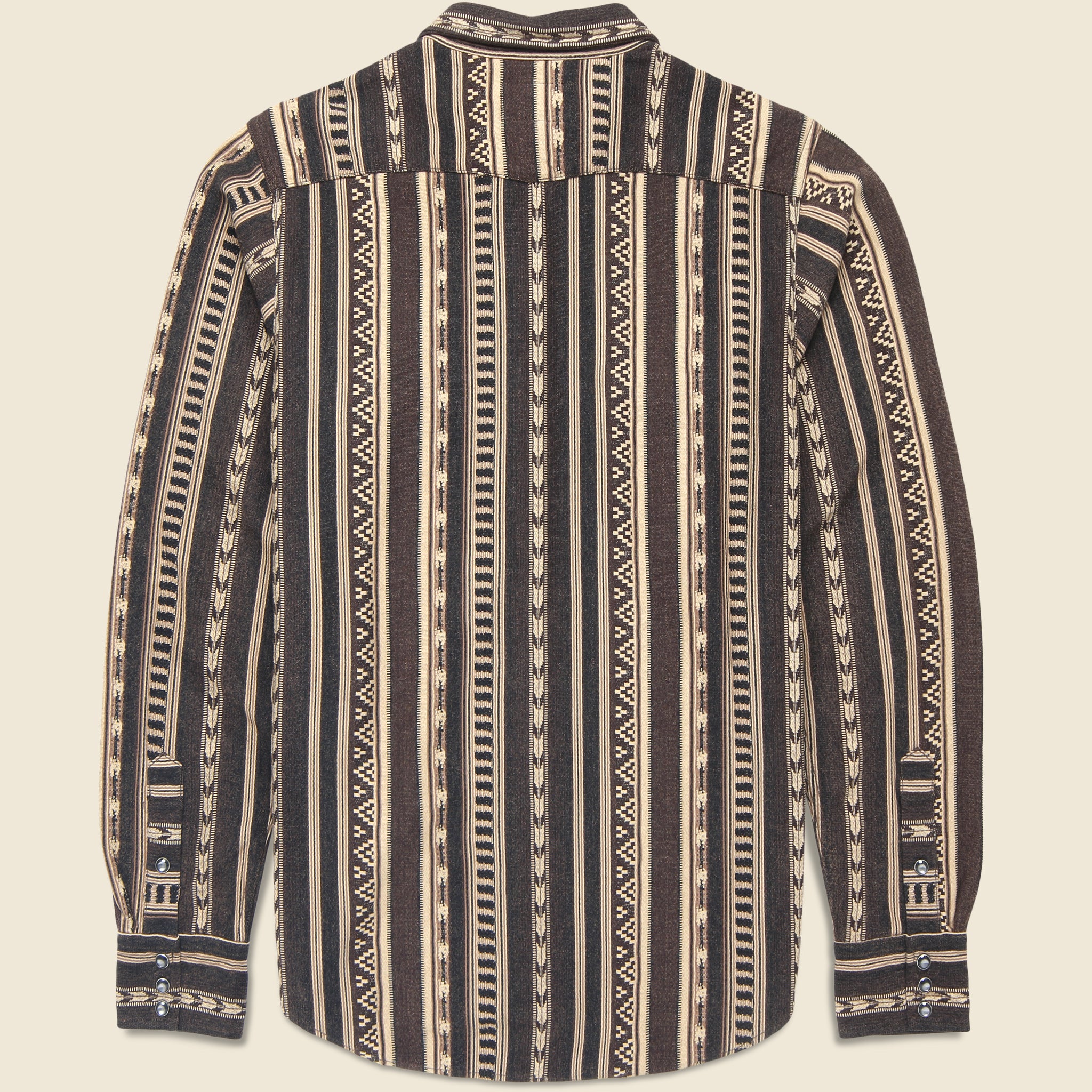 Slim Fit Jacquard Western Shirt - Brown - RRL - STAG Provisions - Tops - L/S Woven - Other Pattern