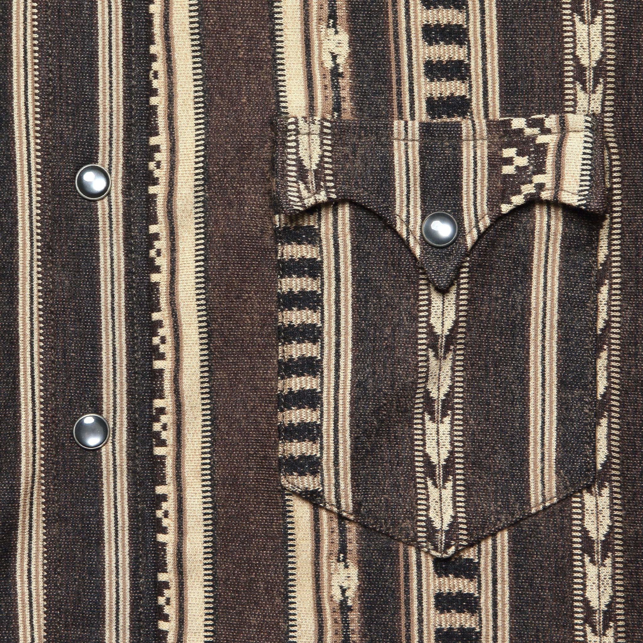 Slim Fit Jacquard Western Shirt - Brown - RRL - STAG Provisions - Tops - L/S Woven - Other Pattern