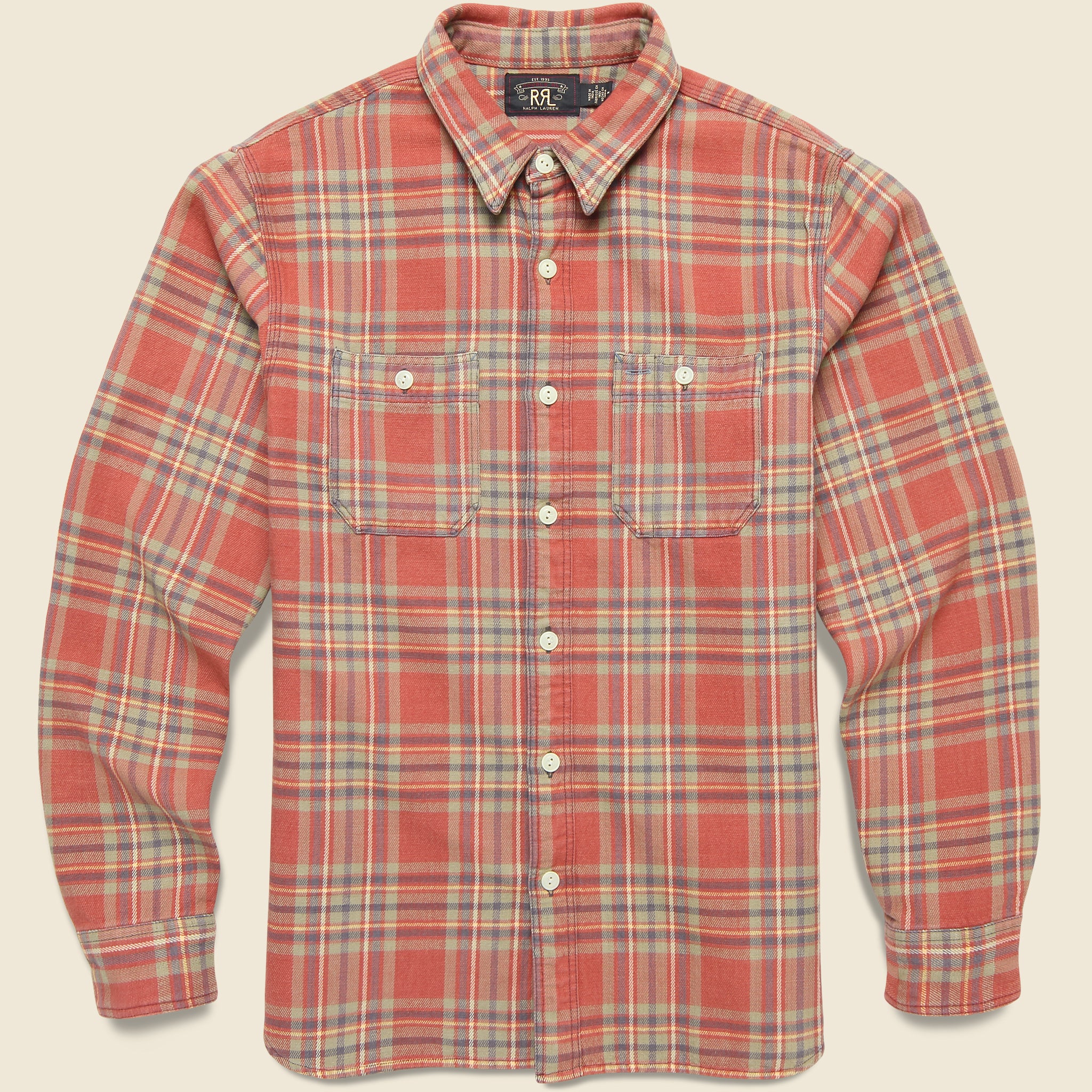 Farrell Workshirt - Red - RRL - STAG Provisions - Tops - L/S Woven - Plaid