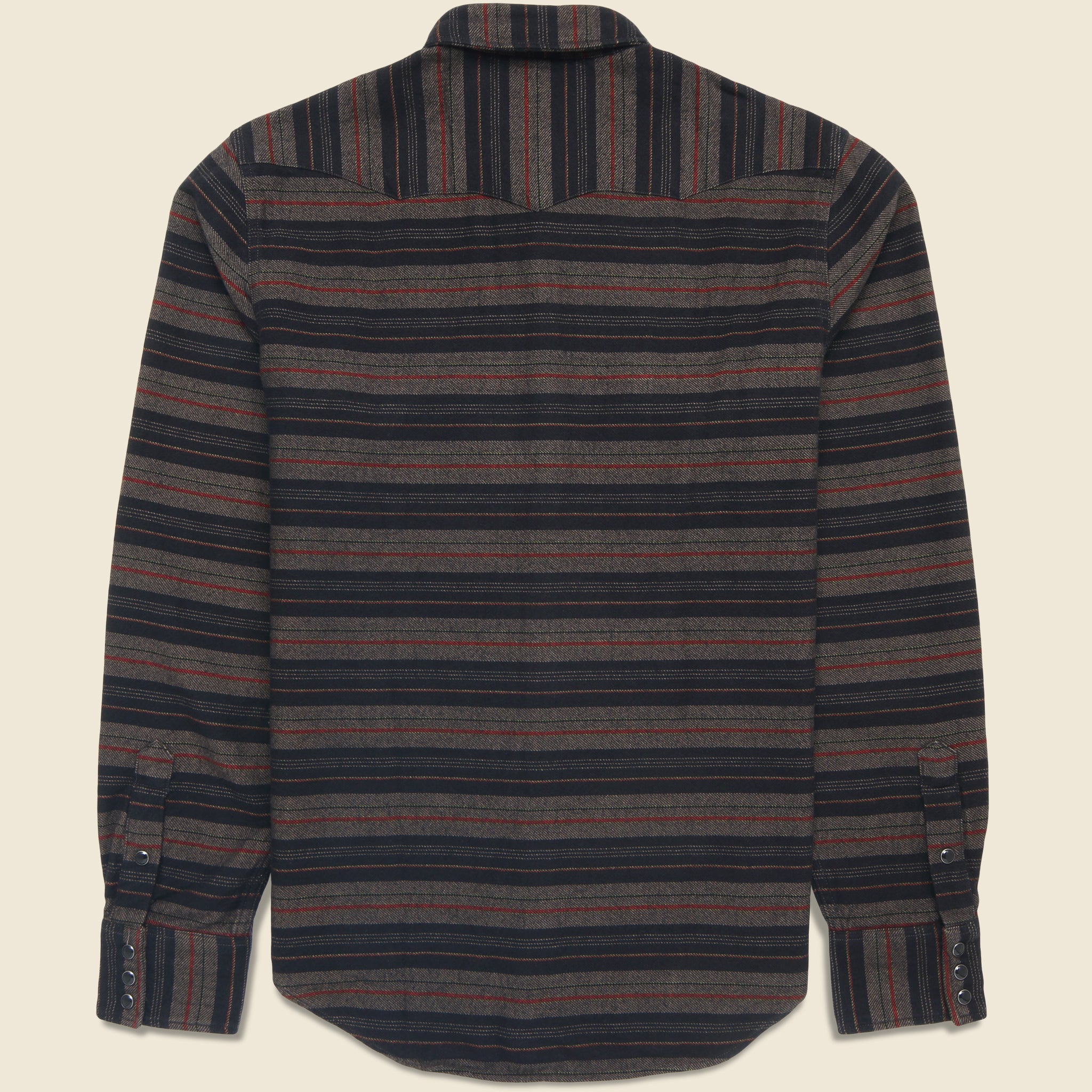 
                          Slim Fit Striped Western Shirt - Navy - RRL - STAG Provisions - Tops - L/S Woven - Stripe
                        