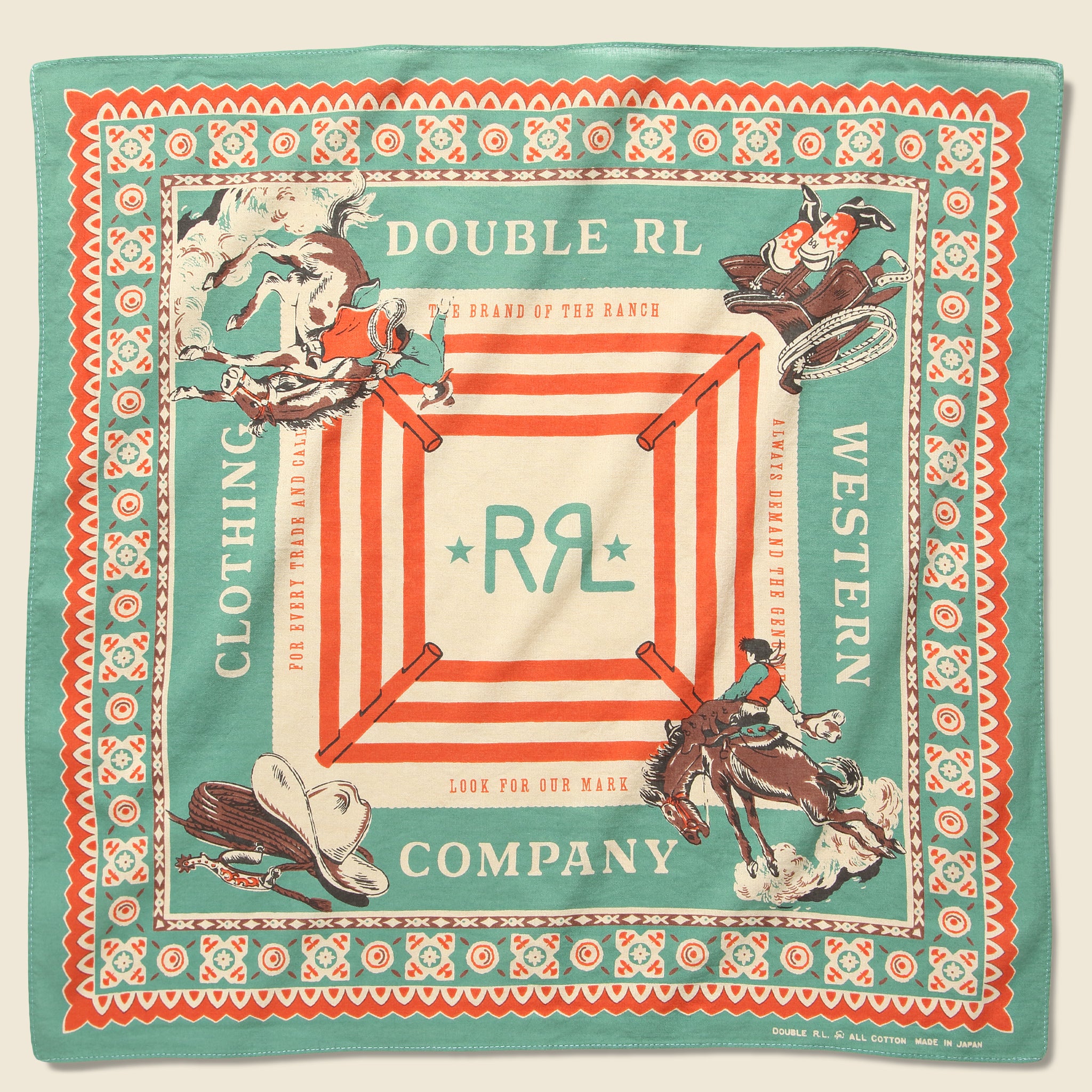 Jensen Bandana - Green - RRL - STAG Provisions - Accessories - Bandanas