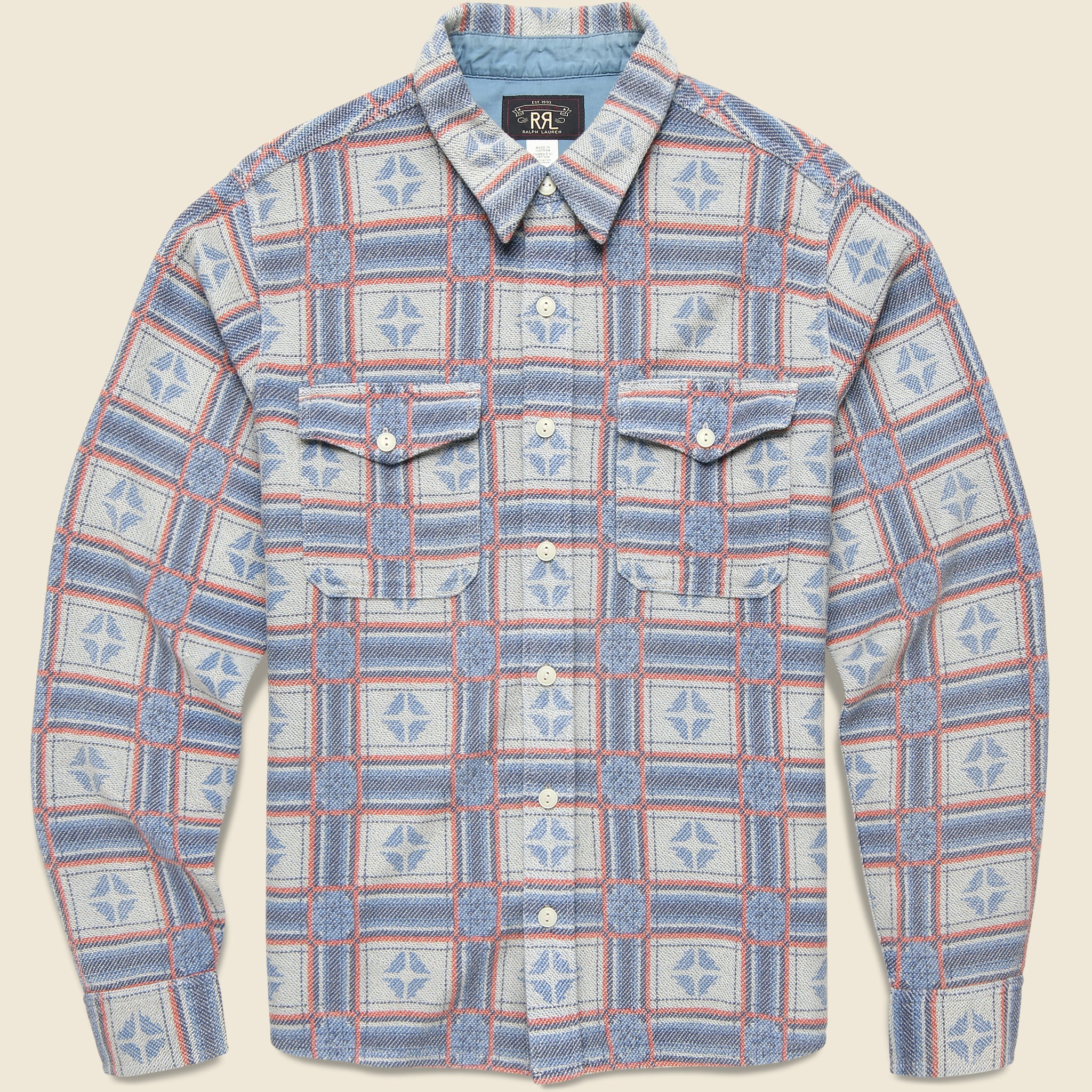 Horace Workshirt - White - RRL - STAG Provisions - Tops - L/S Woven - Other Pattern