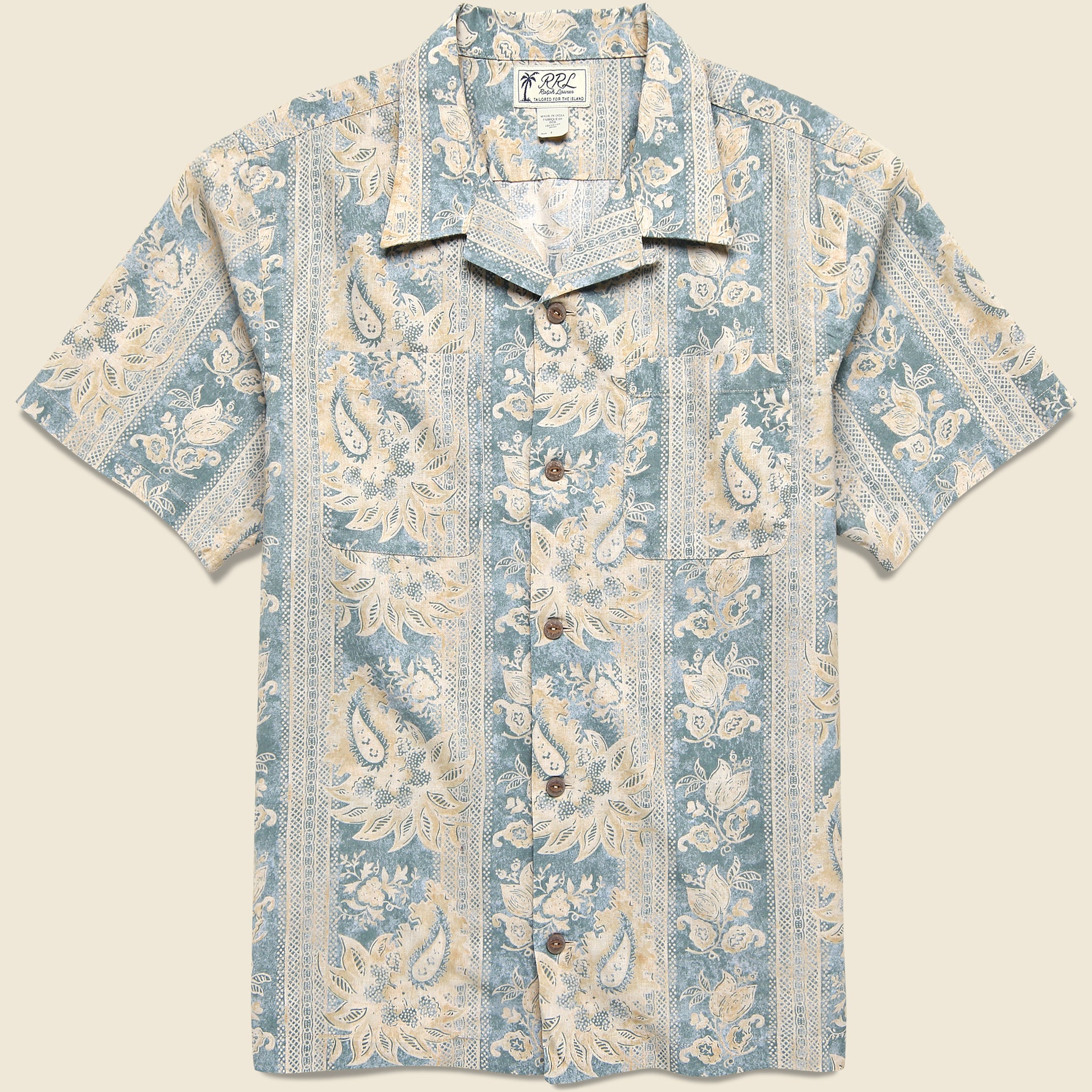 Floral Camp Shirt - Indigo - RRL - STAG Provisions - Tops - S/S Woven - Other Pattern