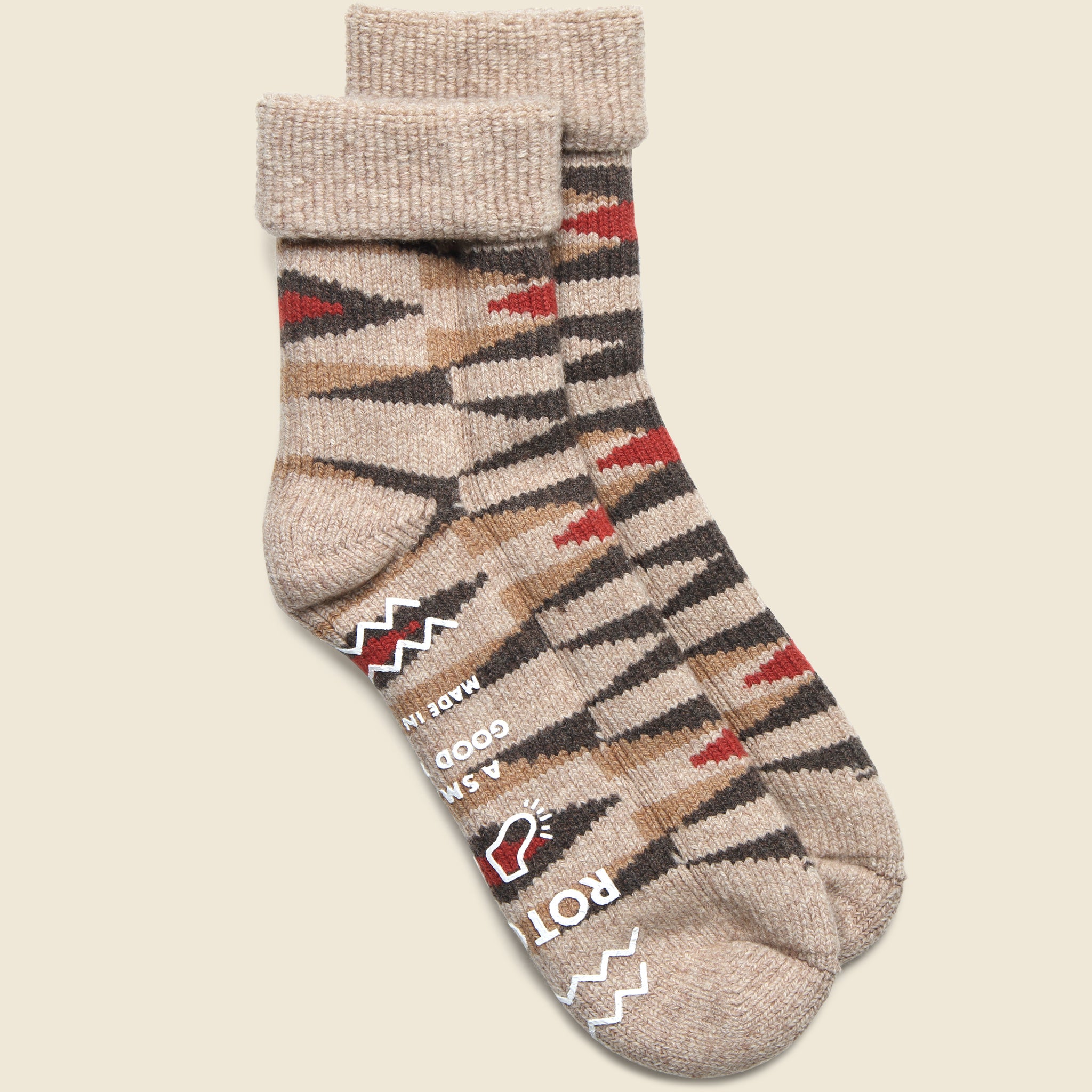 Merino Wool Room Sock - Light Brown - RoToTo - STAG Provisions - Accessories - Socks