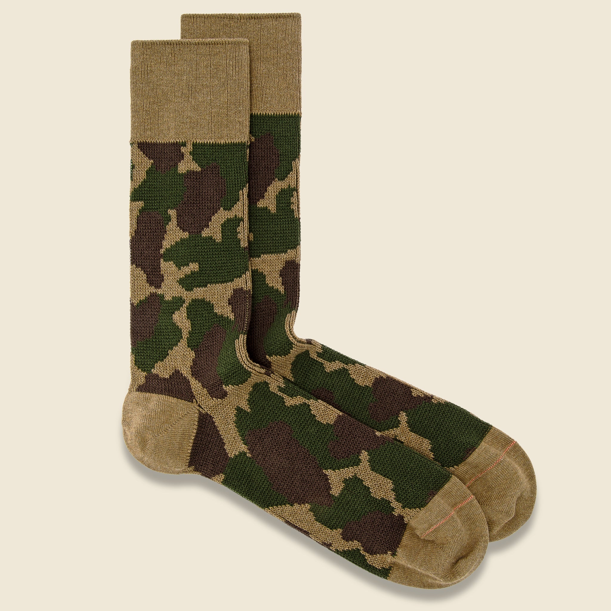 Pile Camo Sock - Khaki Green - RoToTo - STAG Provisions - Accessories - Socks