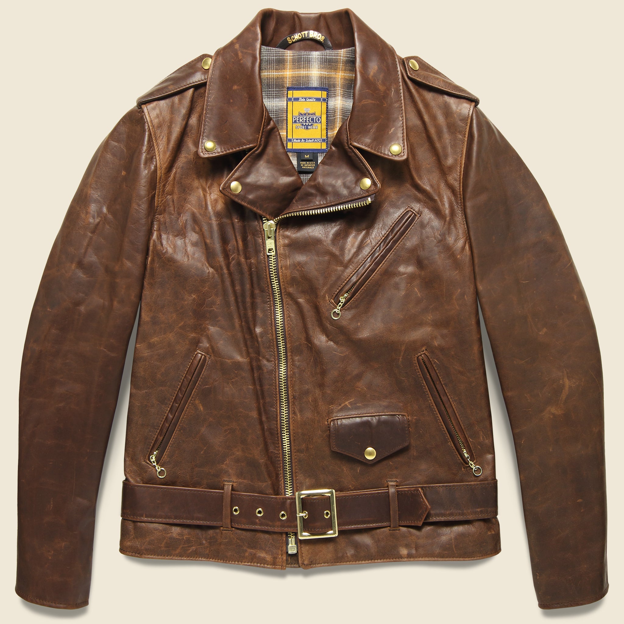 Perfecto Moto Jacket - Brown - Schott - STAG Provisions - Outerwear - Coat / Jacket