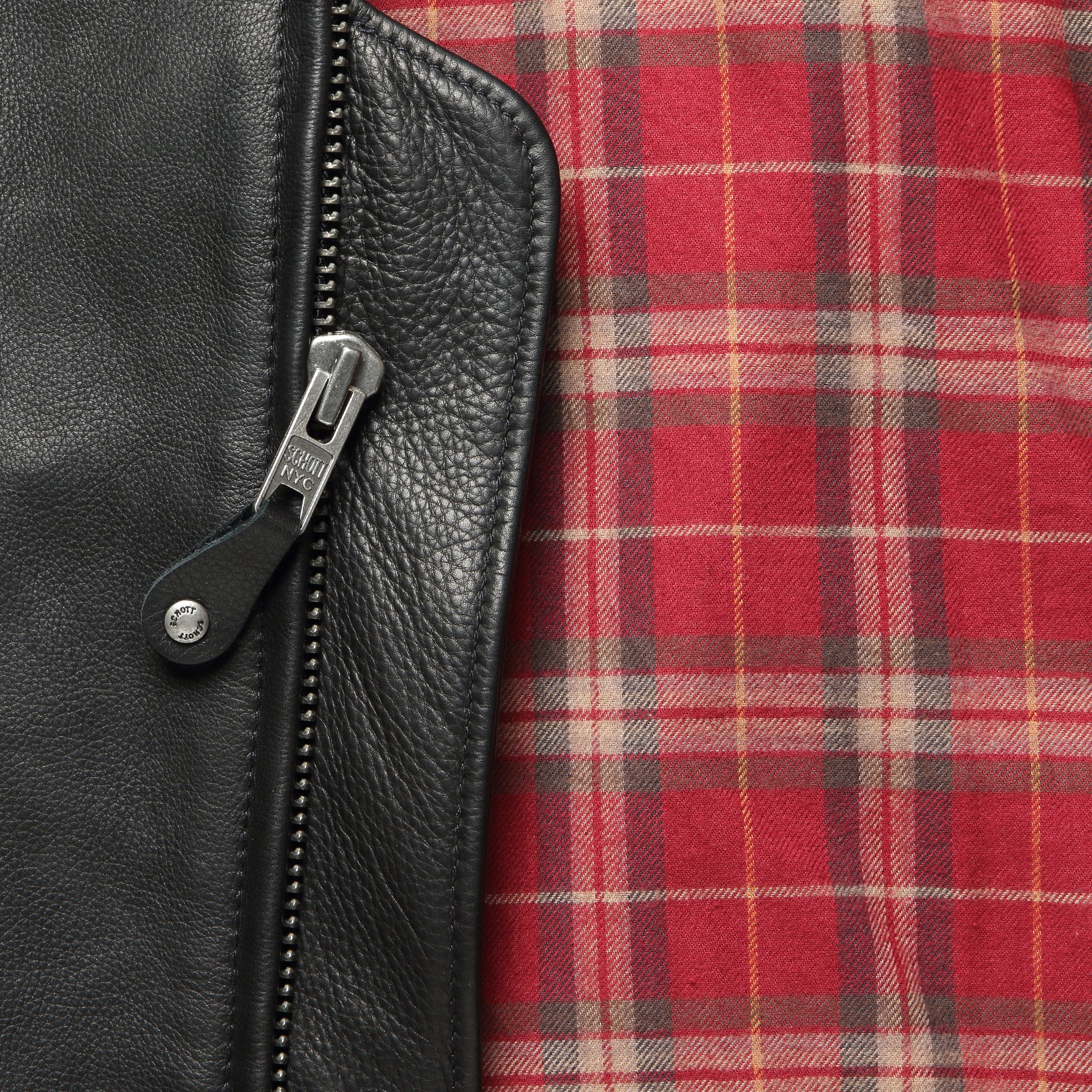 
                          Pebbled Cowhide Caf√© Racer Jacket - Black - Schott - STAG Provisions - Outerwear - Coat / Jacket
                        