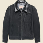 Texas Steerhide Roughout Suede Mechanic Jacket - Black - Schott - STAG Provisions - Outerwear - Coat / Jacket