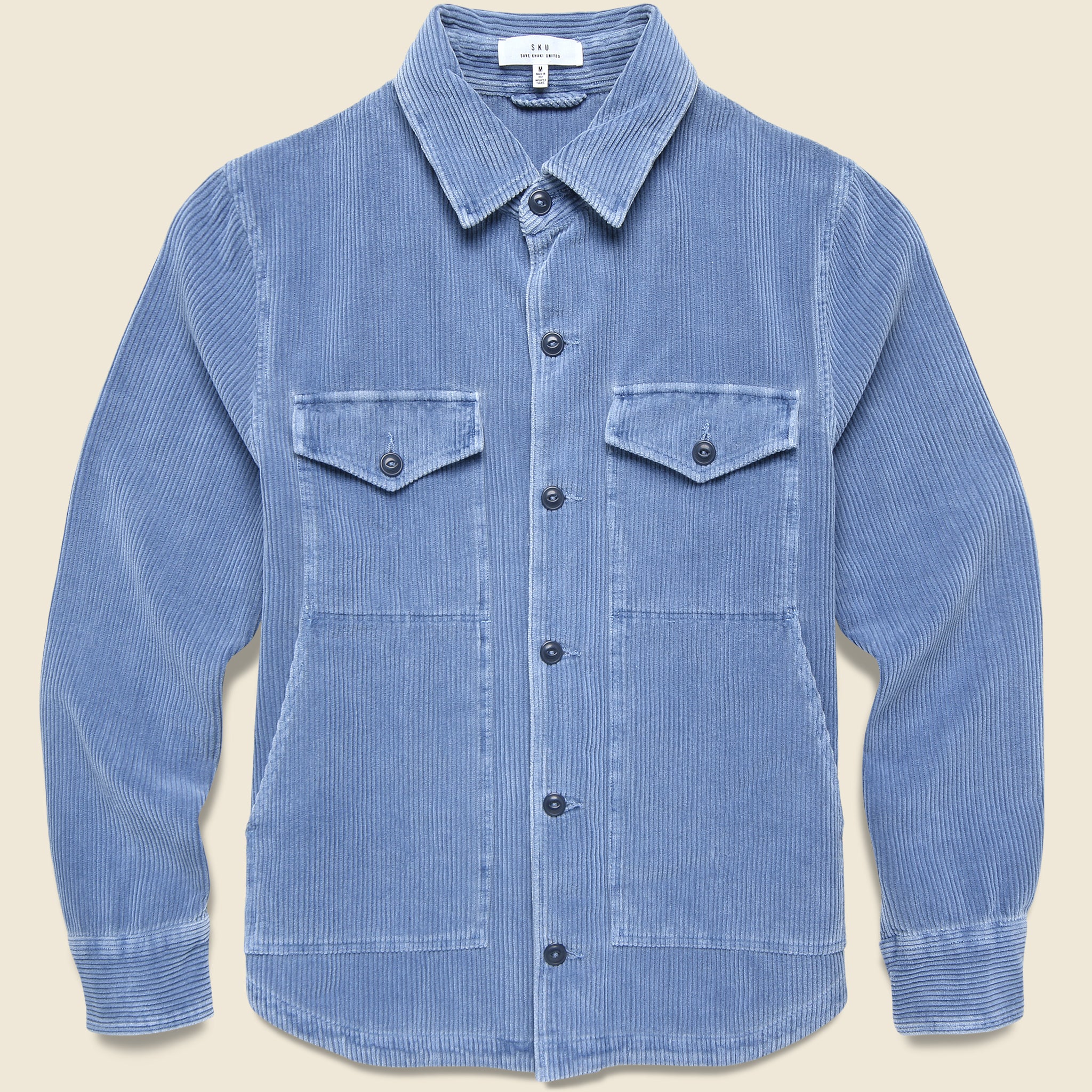Wide Wale Shirt Jacket - Union Blue - Save Khaki - STAG Provisions - Outerwear - Shirt Jacket