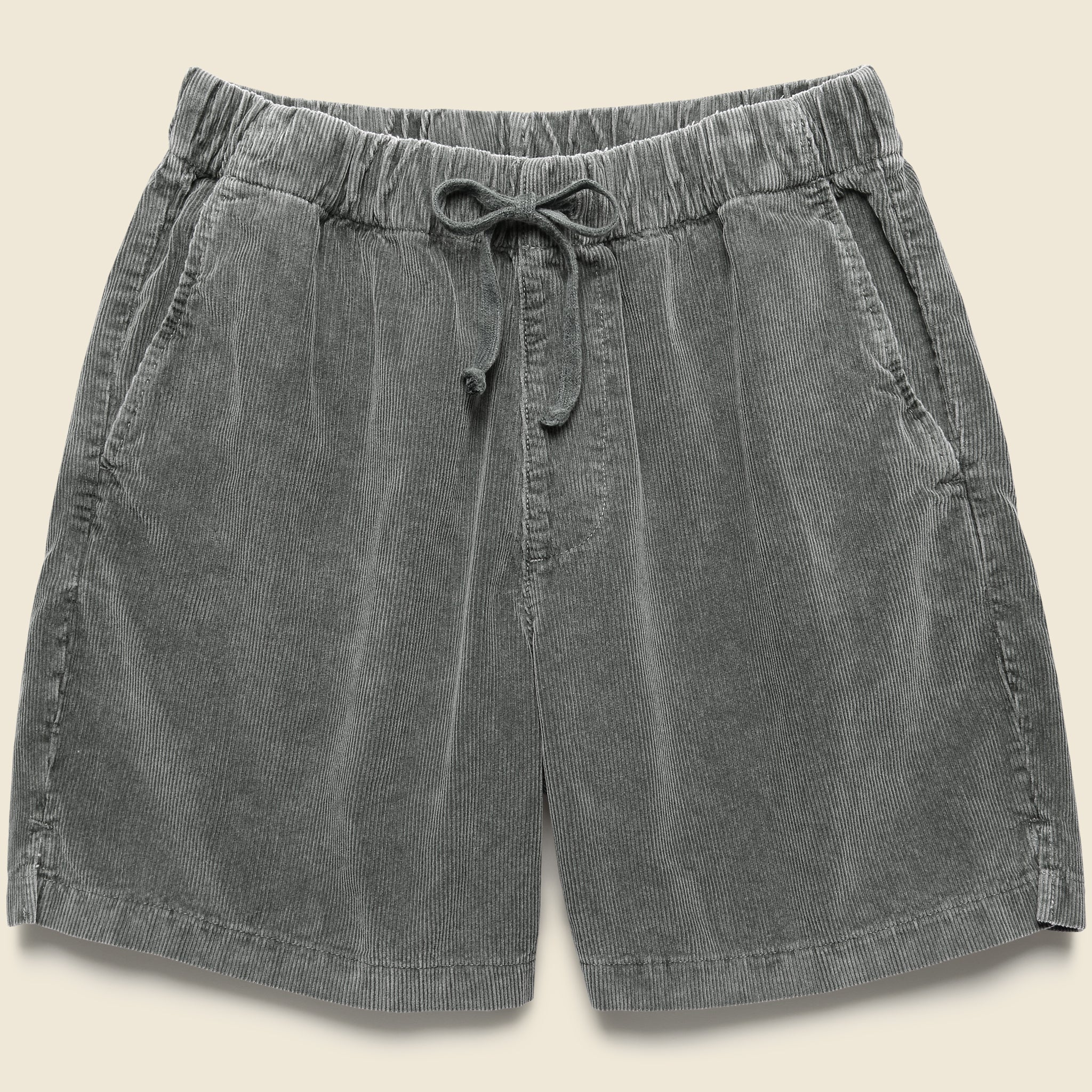 6" Corduroy Easy Shorts - Black