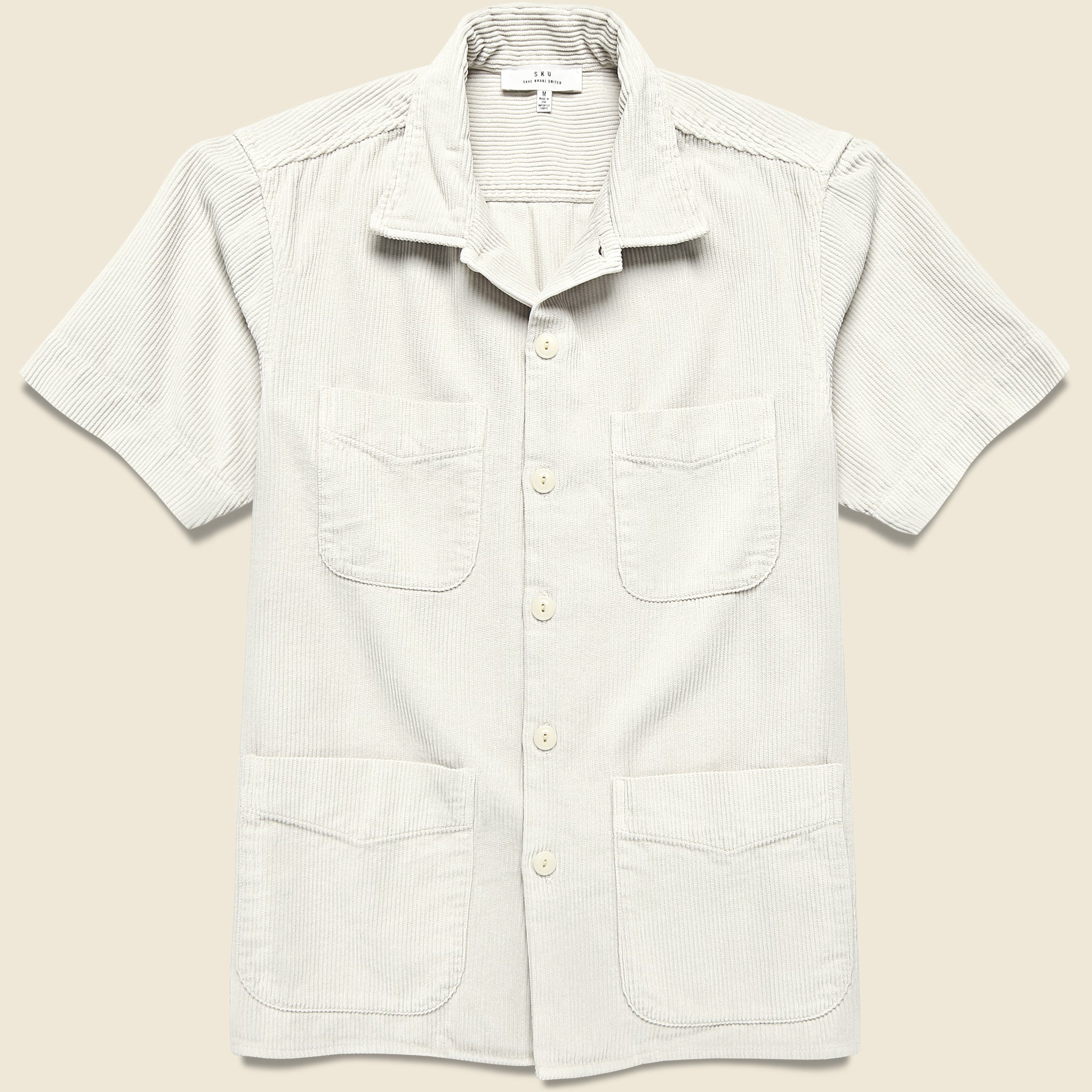 Corduroy Work Shirt - Ash - Save Khaki - STAG Provisions - Tops - S/S Woven - Solid