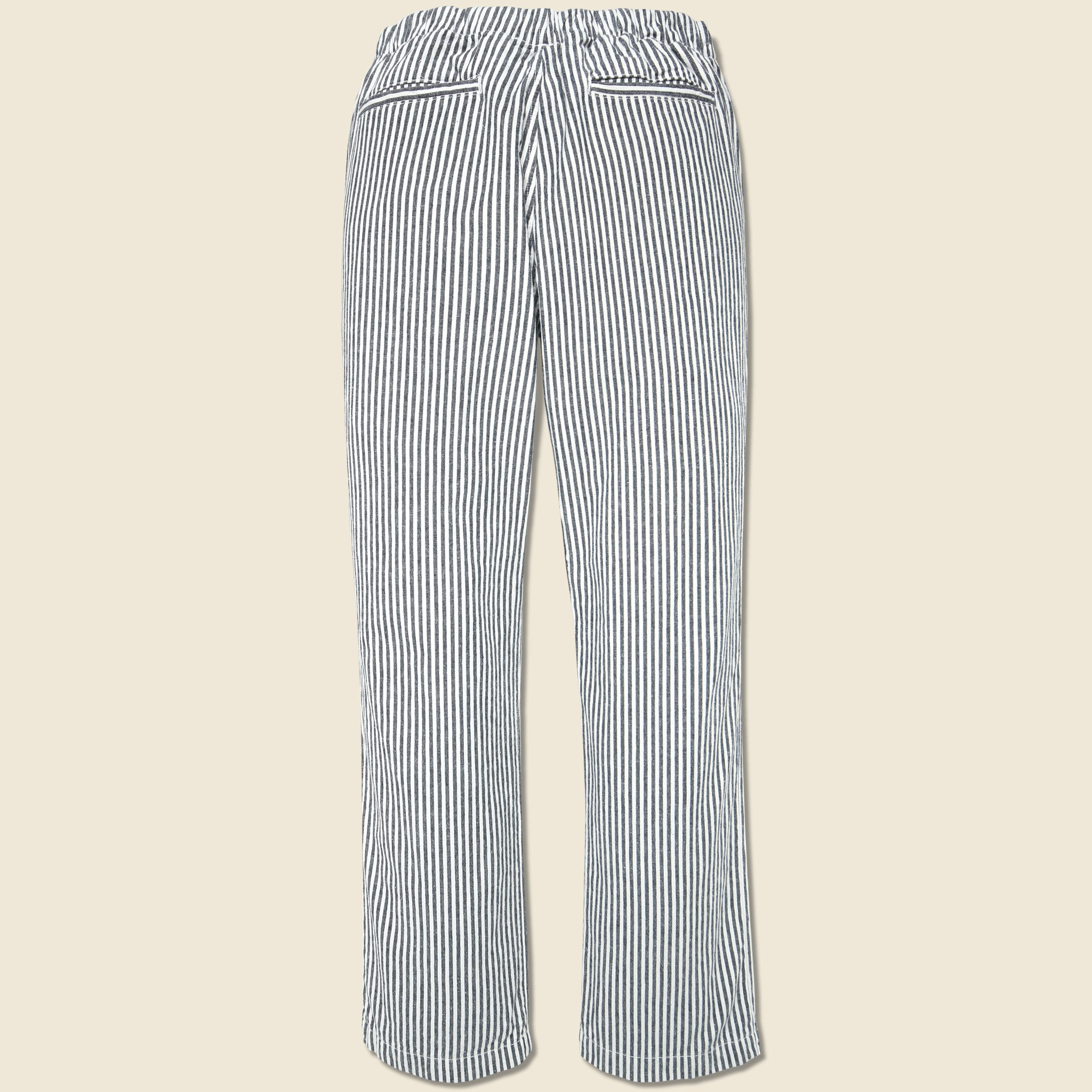 Hemp Stripe Easy Chino - Natural/Navy - Save Khaki - STAG Provisions - Pants - Twill