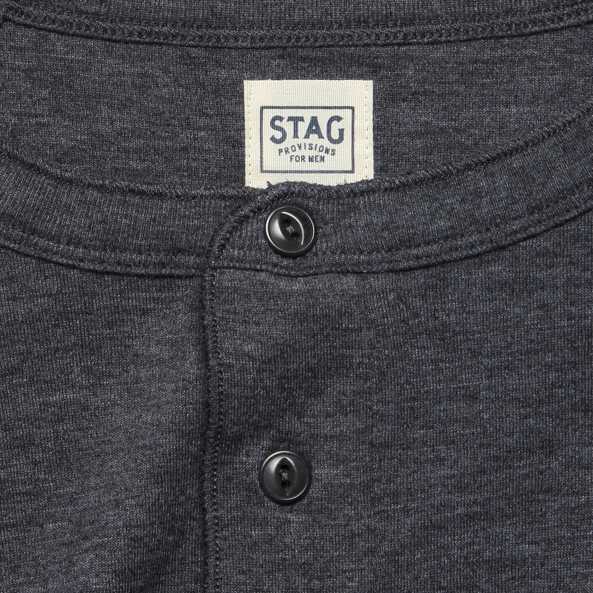 The Regulation Henley - Black Heather - STAG - STAG Provisions - Tops - L/S Knit