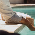 6" Hemp Stripe Easy Shorts - Natural/Navy - Save Khaki - STAG Provisions - Shorts - Lounge