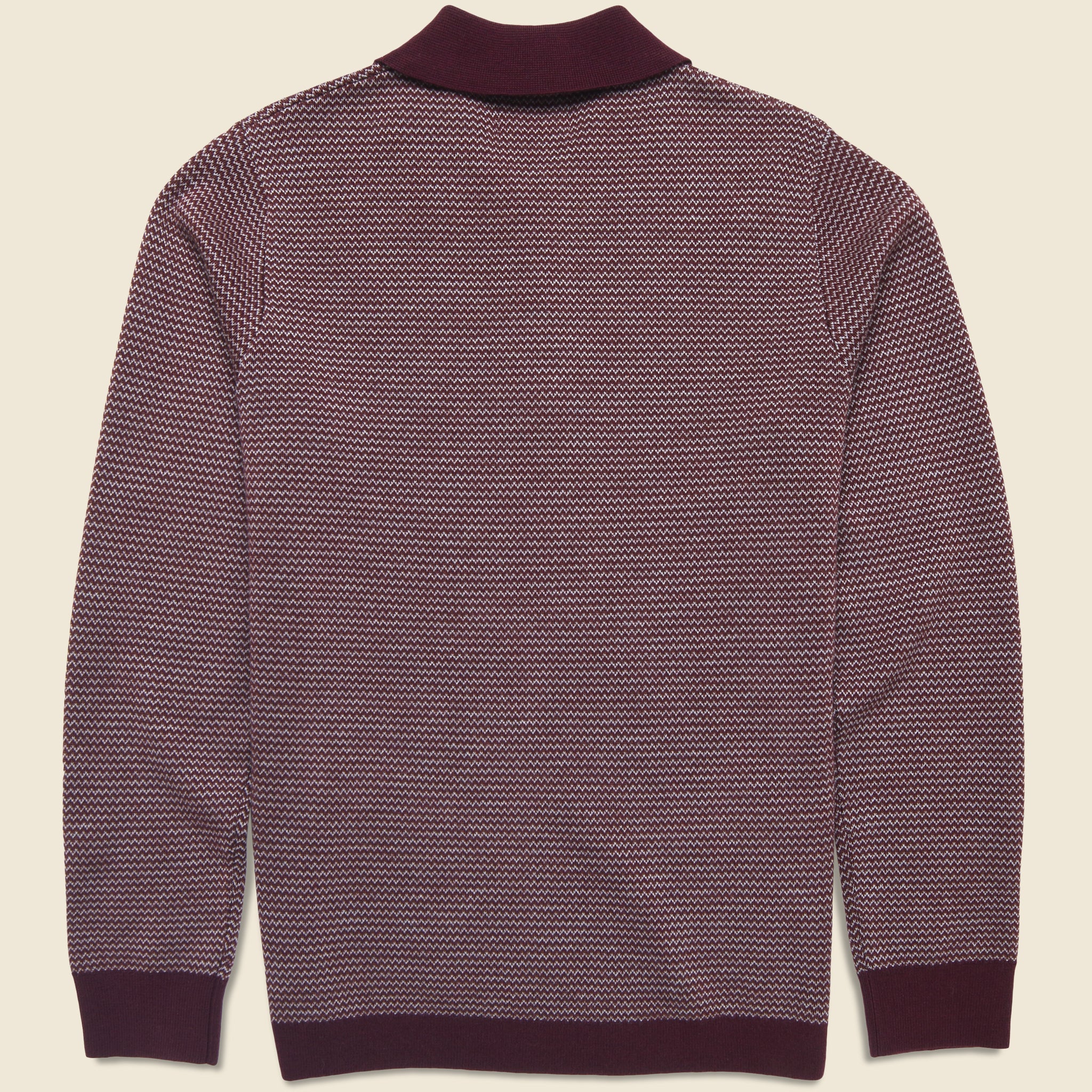 
                          Newton Sweater Polo - Burgundy Birdseye
                        