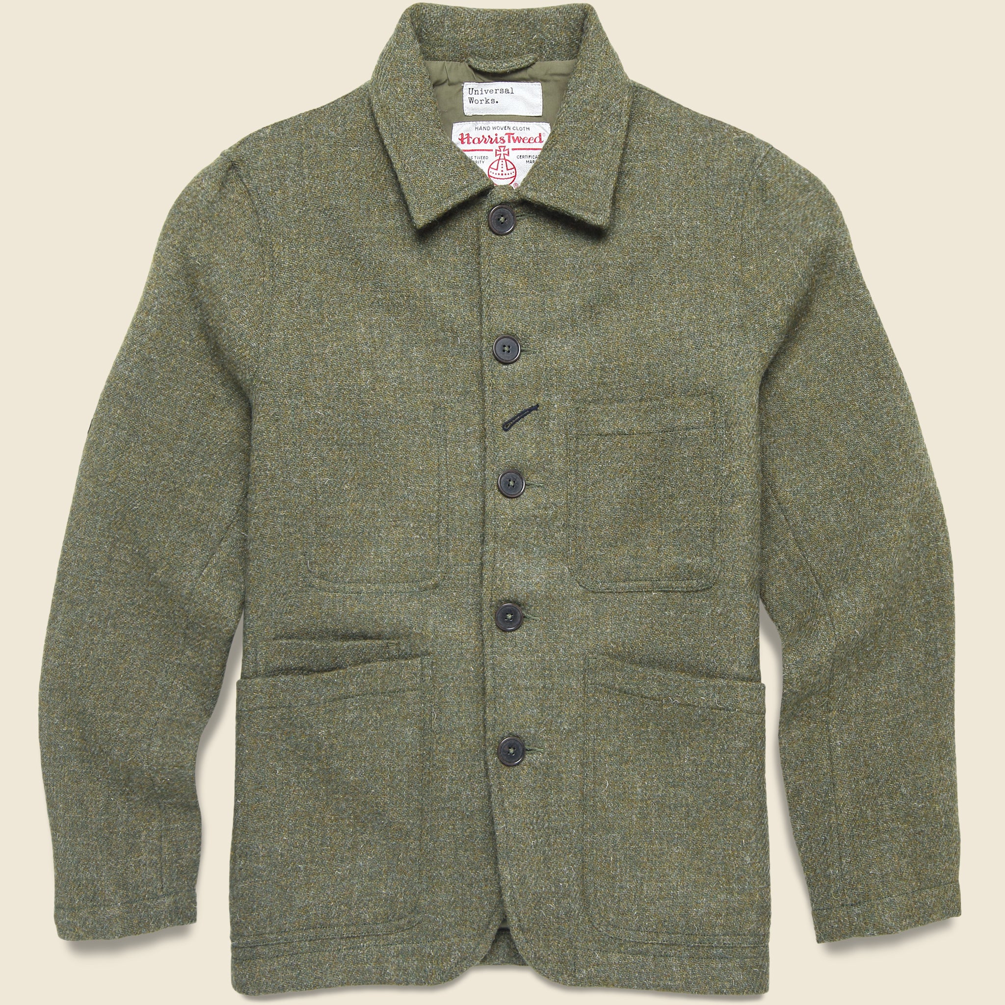 Harris Tweed Bakers Chore Jacket - Green - Universal Works - STAG Provisions - Outerwear - Coat / Jacket