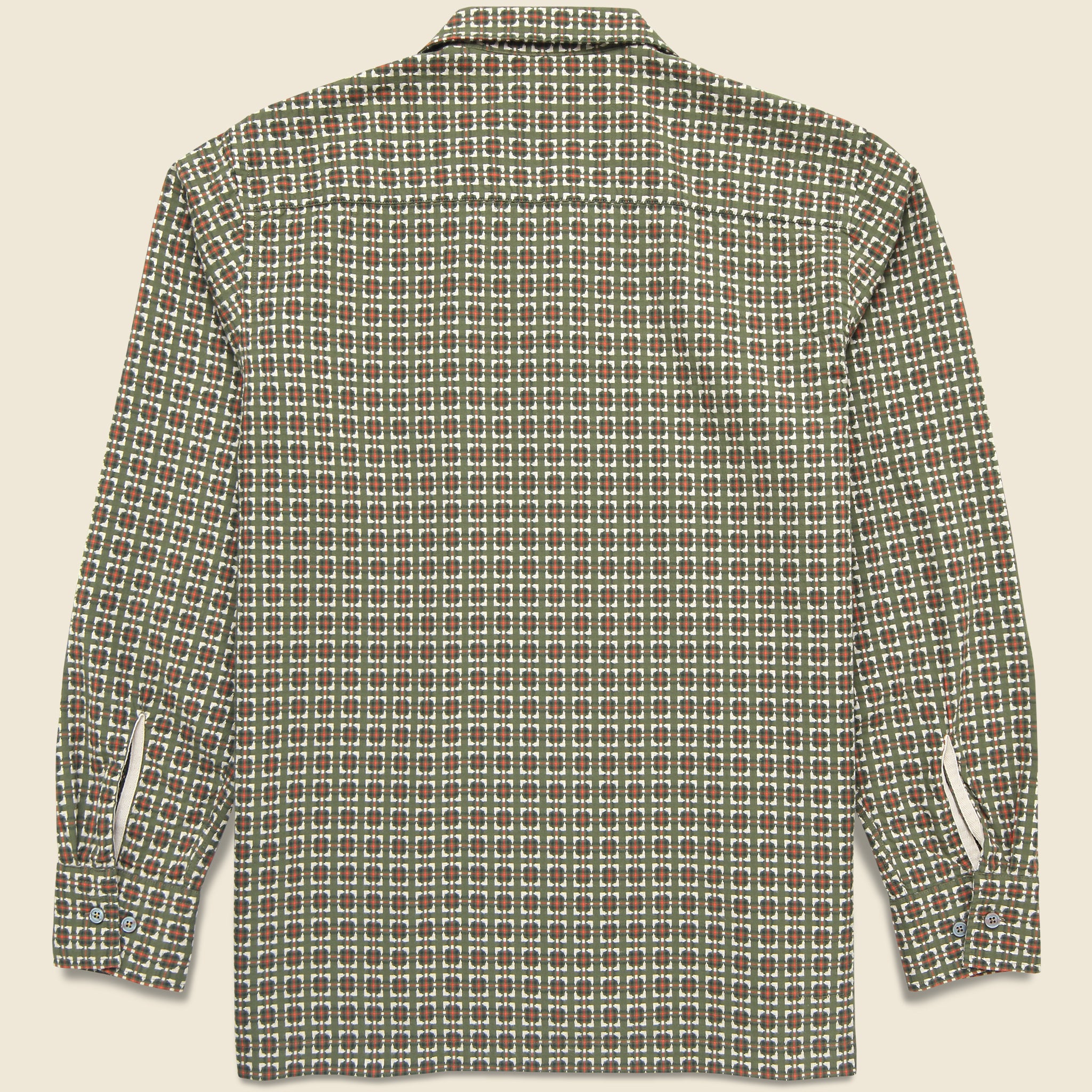 Oscar Camp Shirt - Olive - Universal Works - STAG Provisions - Tops - L/S Woven - Other Pattern