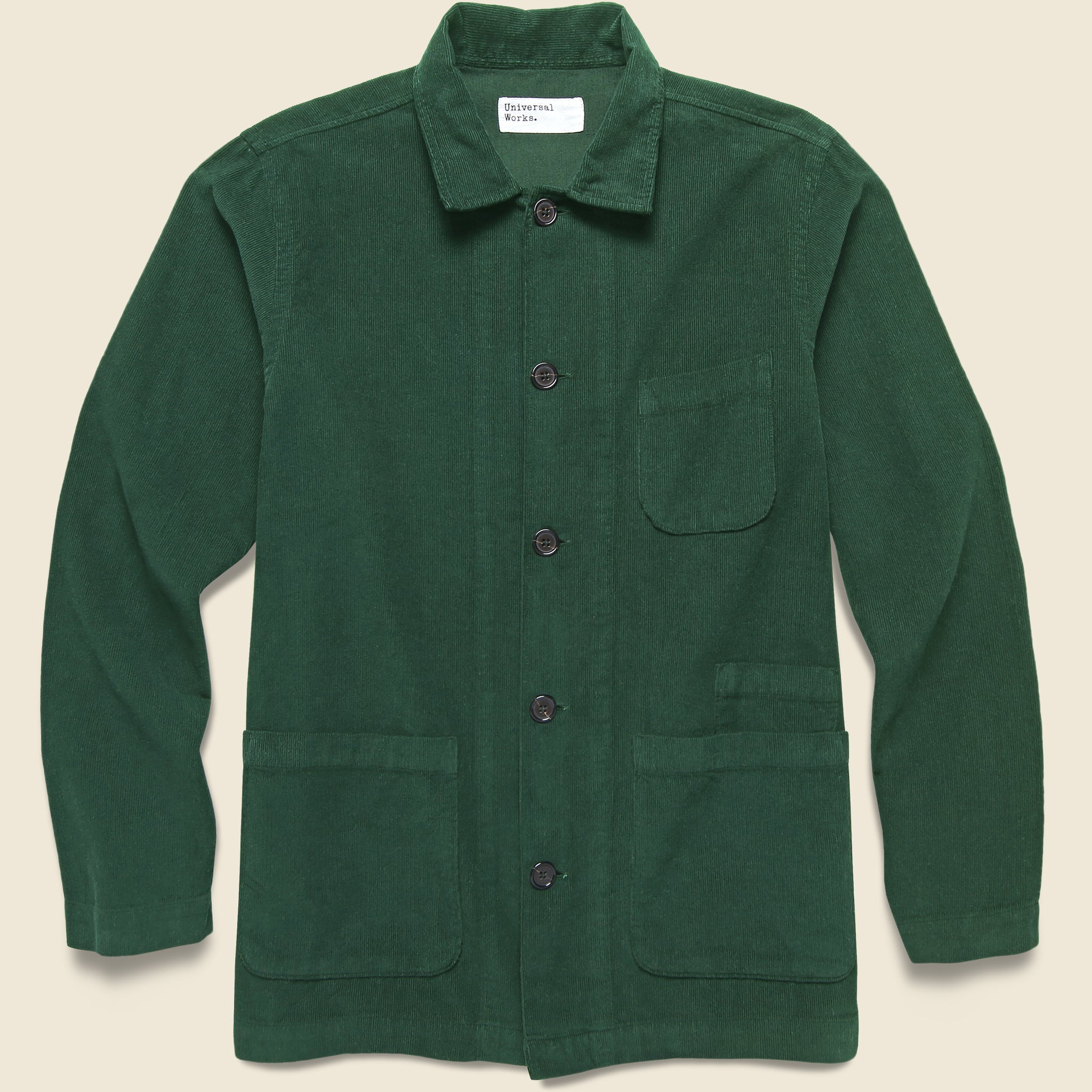 Fine Cord Bakers Overshirt - Green - Universal Works - STAG Provisions - Tops - L/S Woven - Overshirt