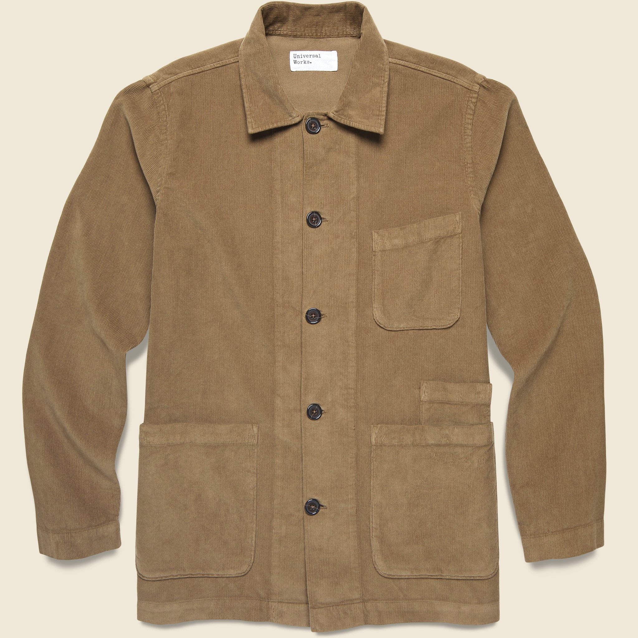 Fine Cord Bakers Overshirt - Khaki - Universal Works - STAG Provisions - Tops - L/S Woven - Overshirt