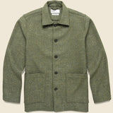Harris Tweed Easy Jacket - Olive - Universal Works - STAG Provisions - Outerwear - Coat / Jacket